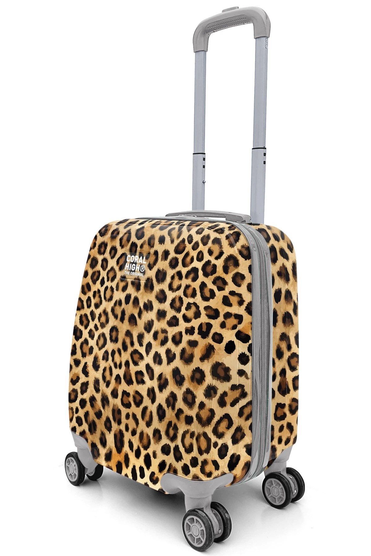 Corol High Leopar Desen Kabin Boy Valiz