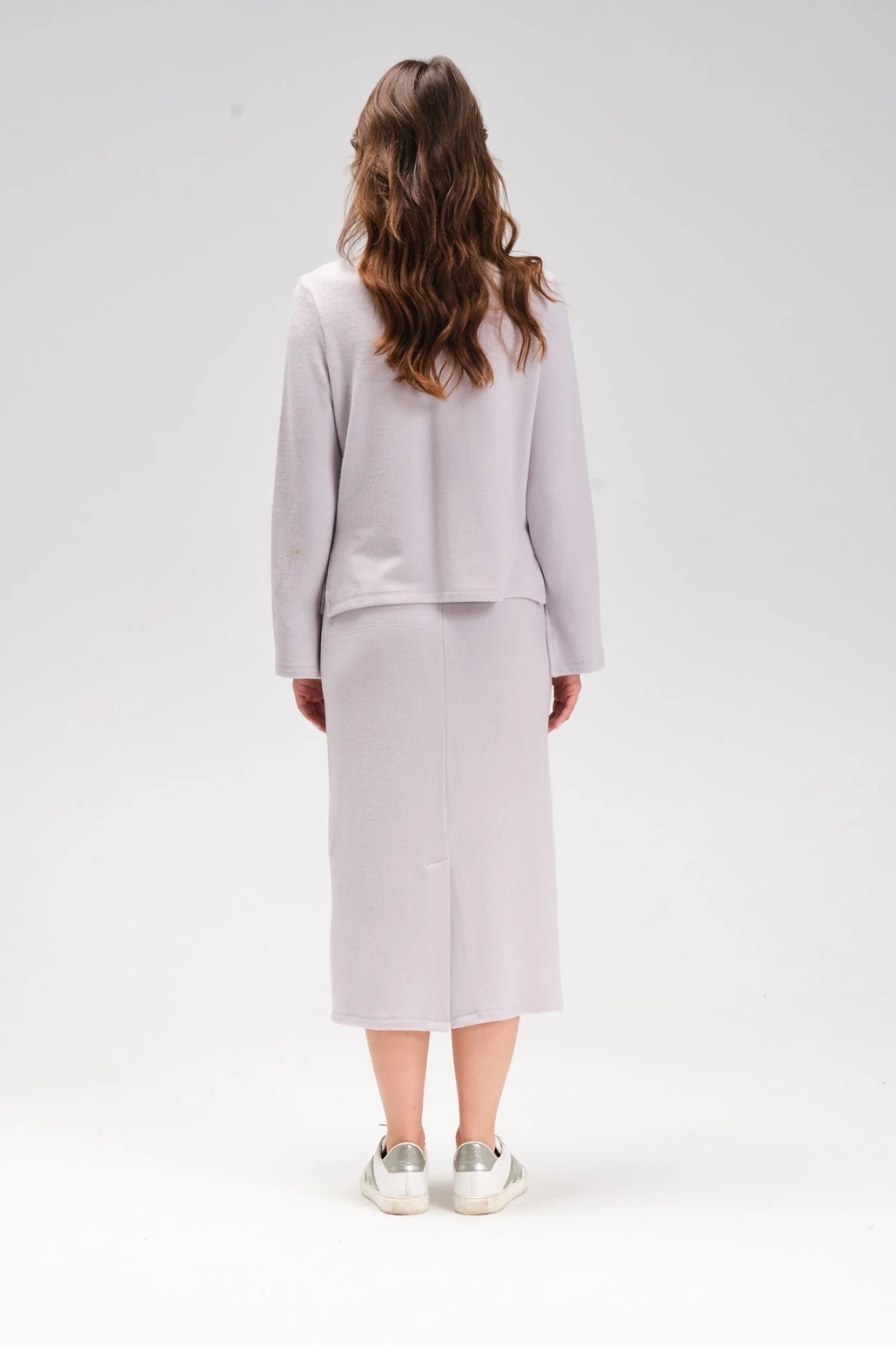 Basic Yüksek Yakalı Etekli İkili Takım