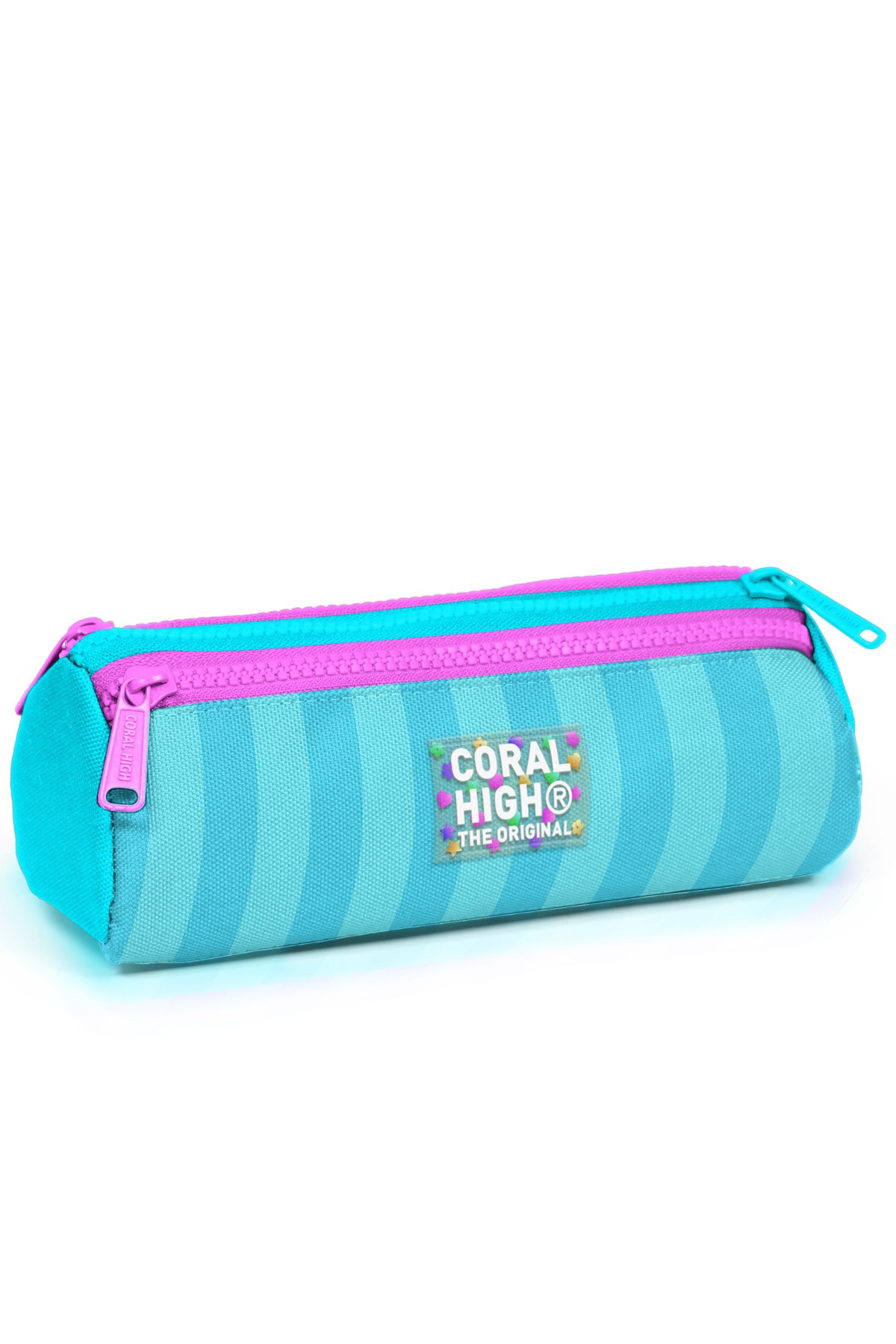 Coral High Kids Turkuaz Pembe Çizgili 3’lü Okul Çanta Seti