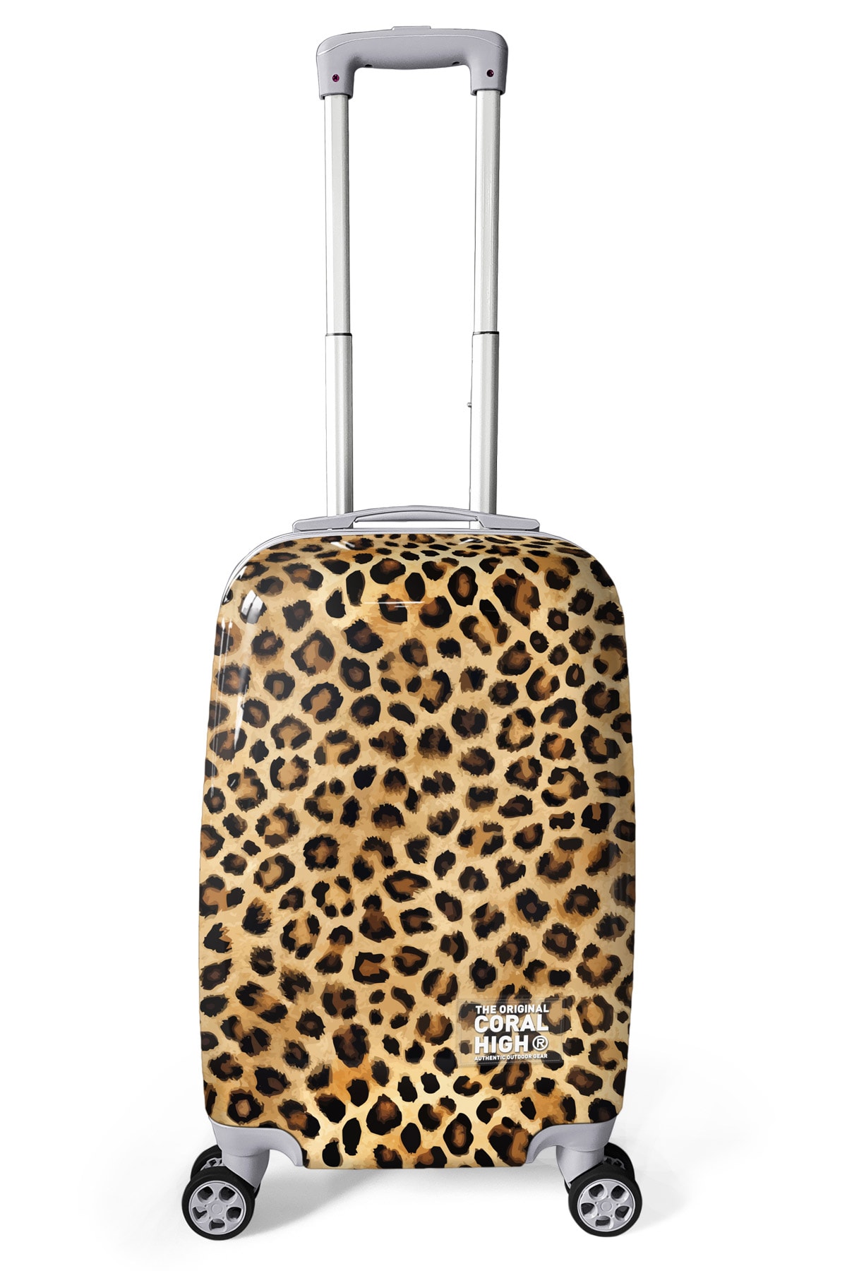 Corol High Leopar Desen Kabin Boy Valiz
