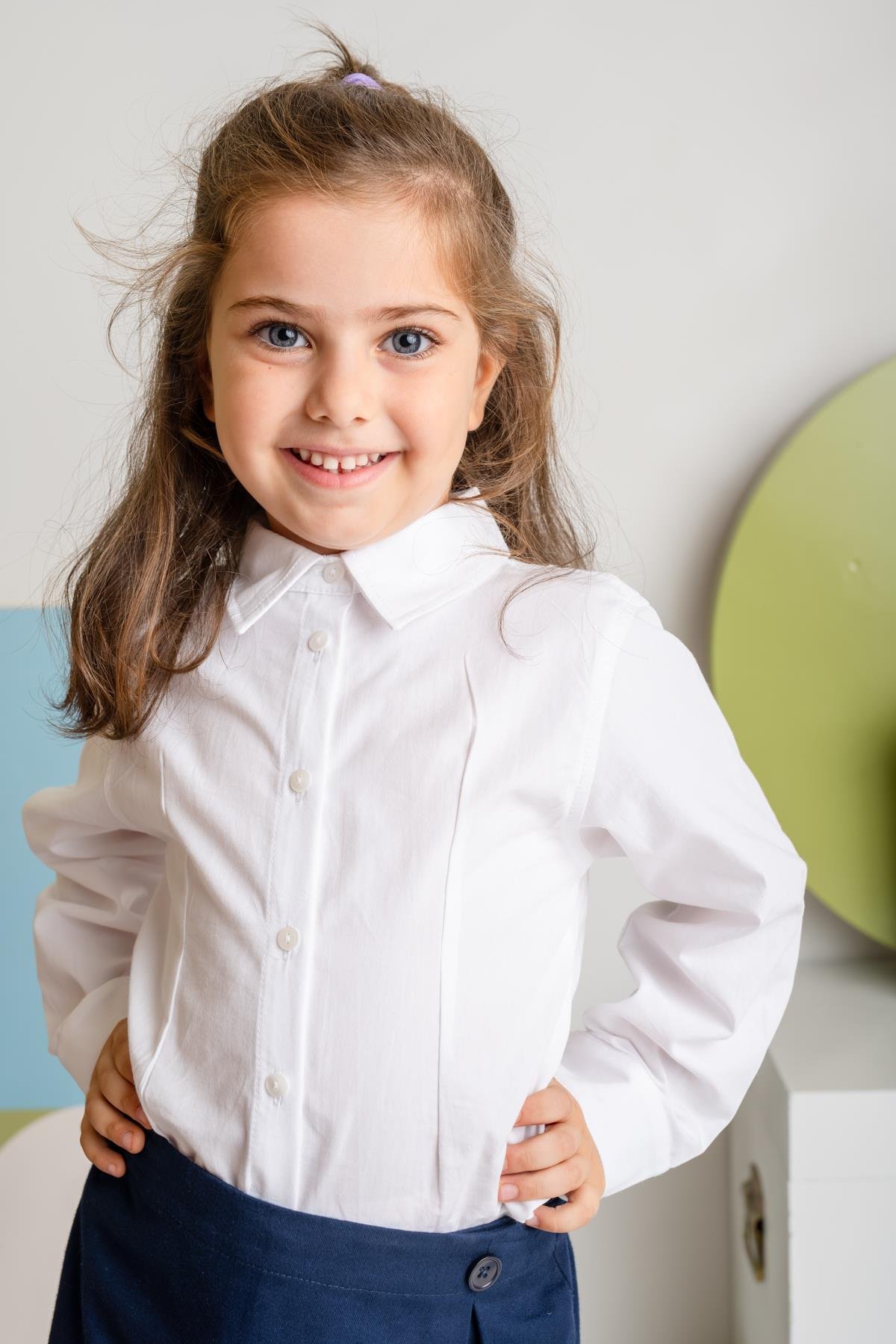 Kız Çocuk Poplin Gömlek