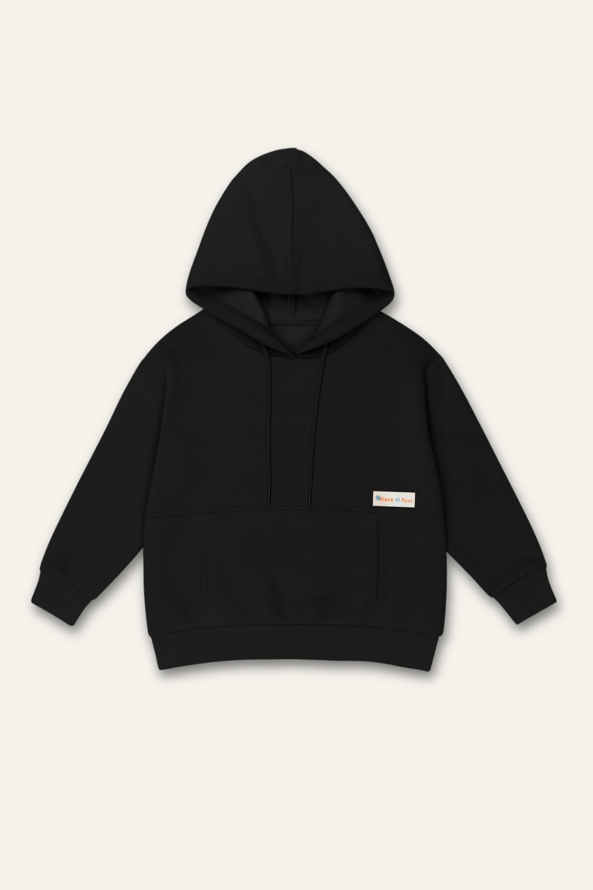 Erkek Çocuk Kapşonlu Kanguru Cepli Sweatshirt Takım - Siyah