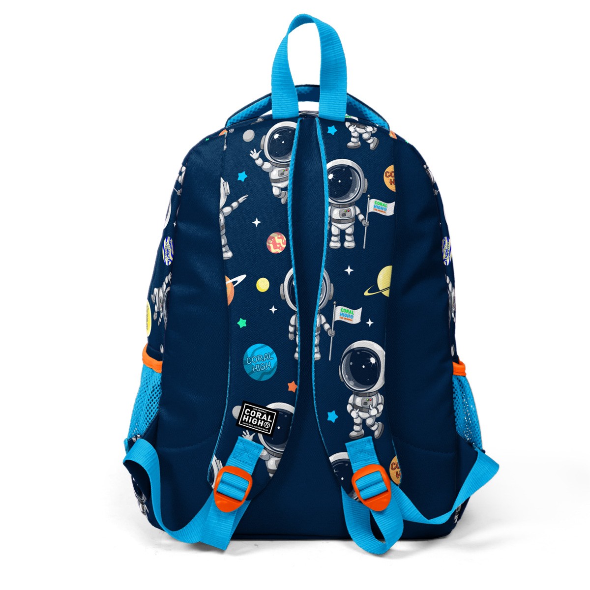 Coral High Kids Lacivert Mavi Astronot Desenli 3’lü Okul Çanta Seti