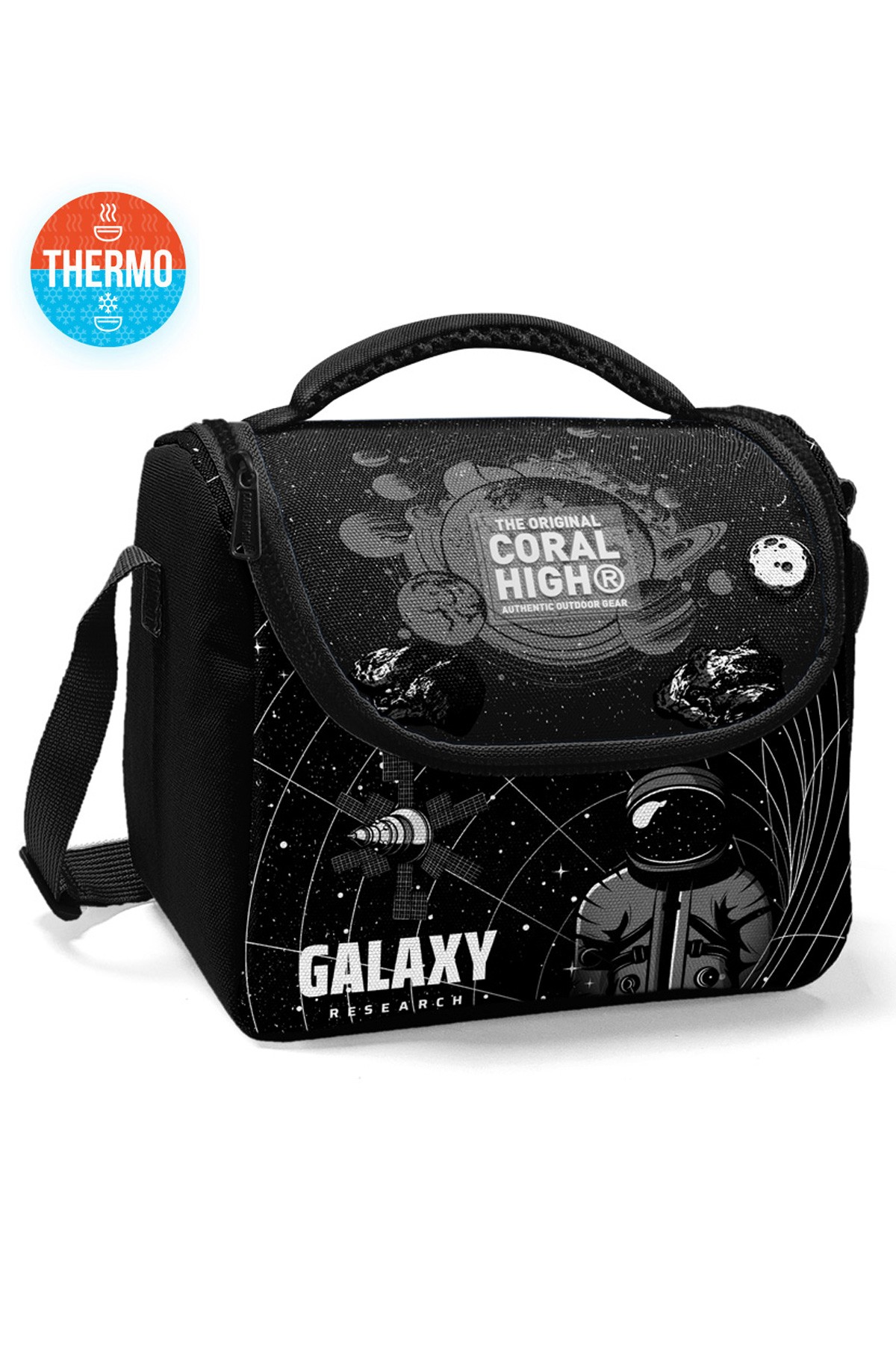 Coral High Siyah Galaxy Desenli 3’lü Okul Çanta Seti
