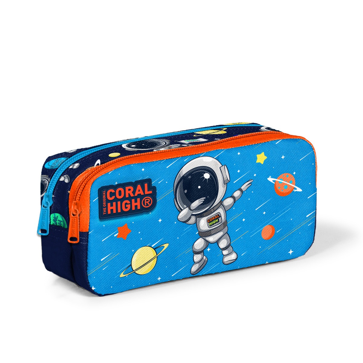 Coral High Kids Lacivert Mavi Astronot Desenli 3’lü Okul Çanta Seti