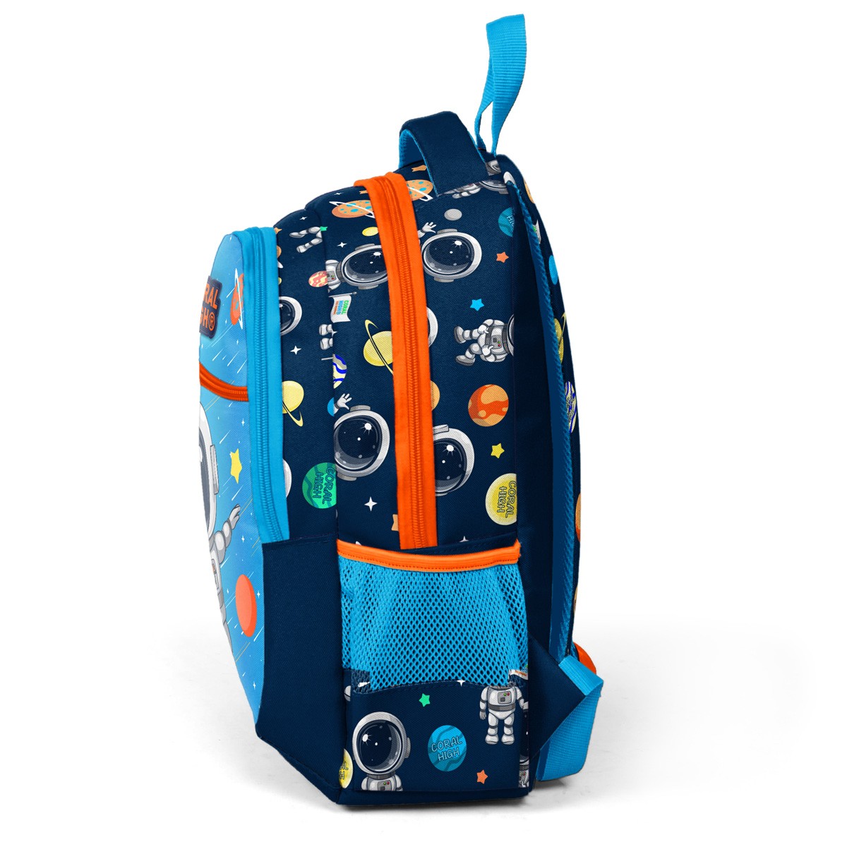 Coral High Kids Lacivert Mavi Astronot Desenli 3’lü Okul Çanta Seti