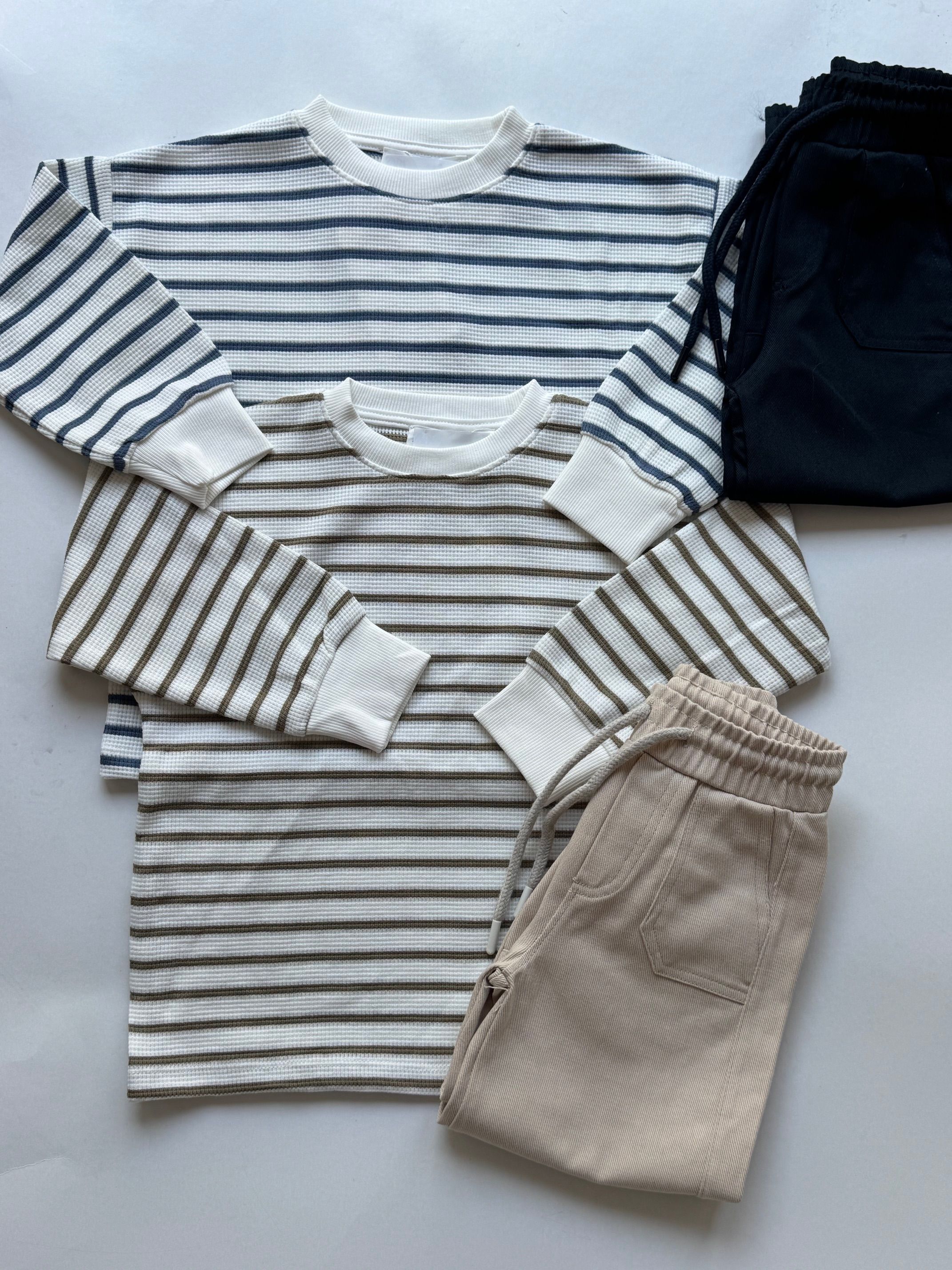 Çizgili Sweat Pantolon Takım
