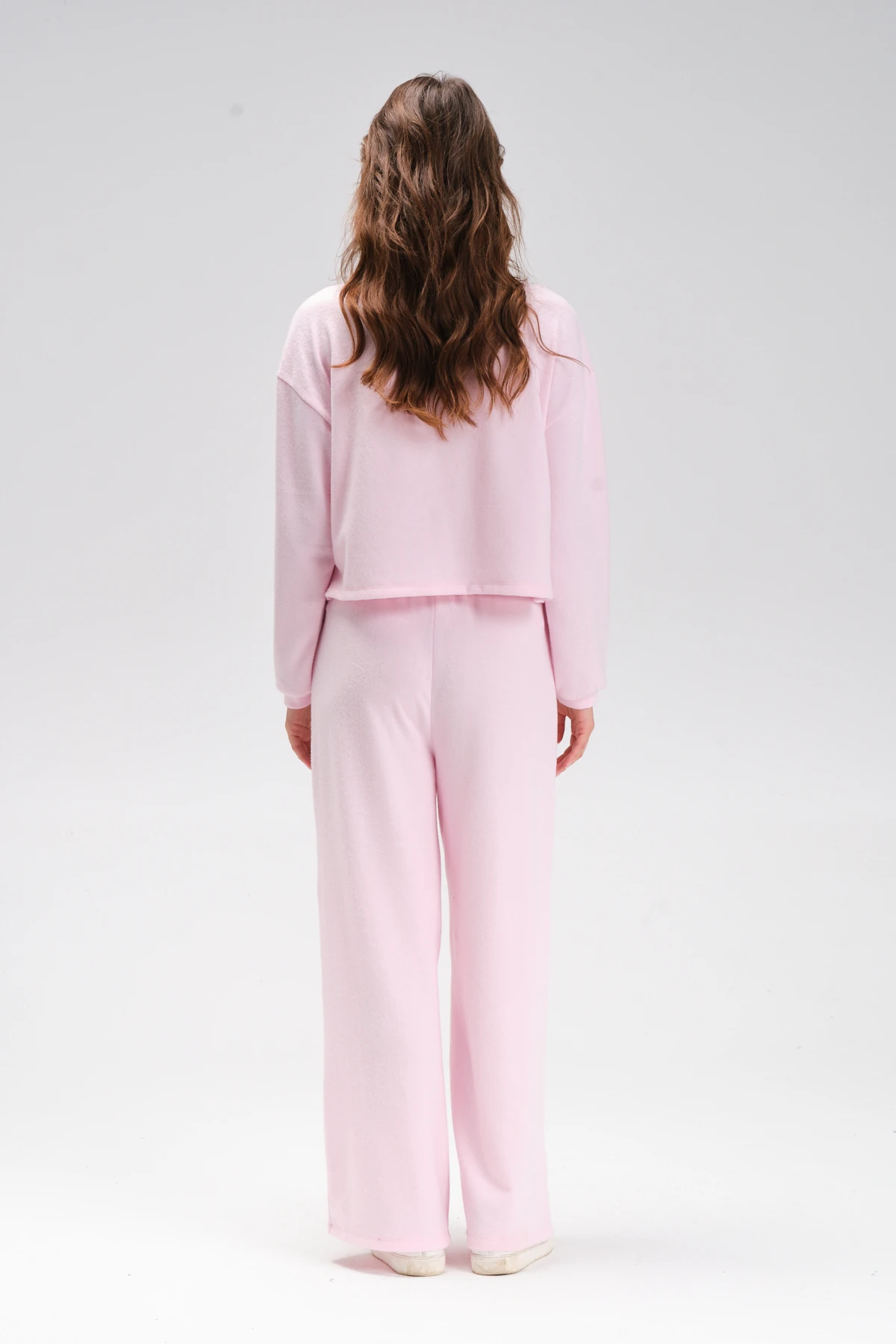  Kruvaze Büzgülü Crop İkili Takım