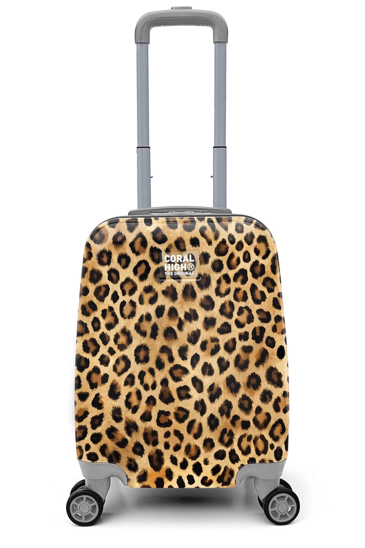 Corol High Leopar Desen Kabin Boy Valiz