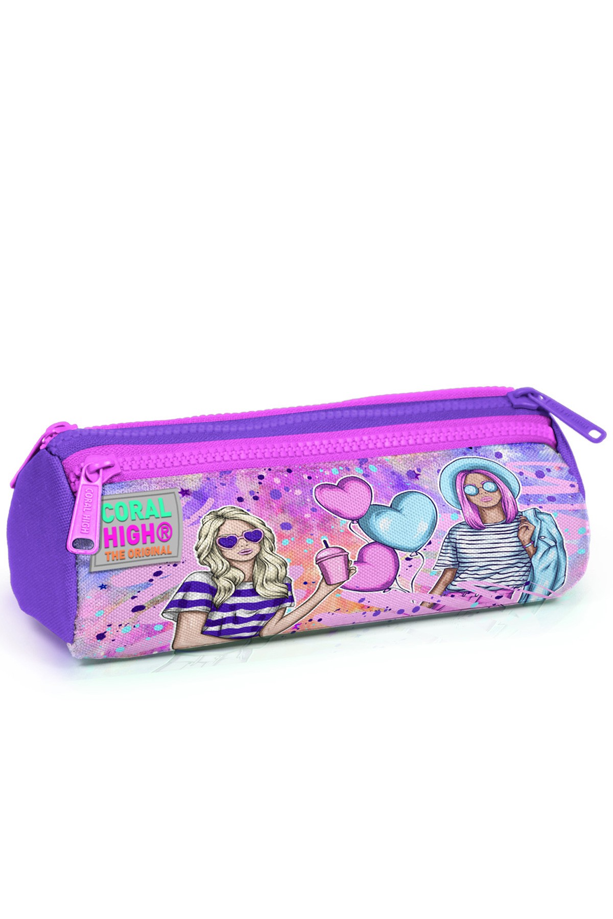 Coral High Kids Pembe Mor Fashion Girl Desenli 3’lü Okul Çanta Seti