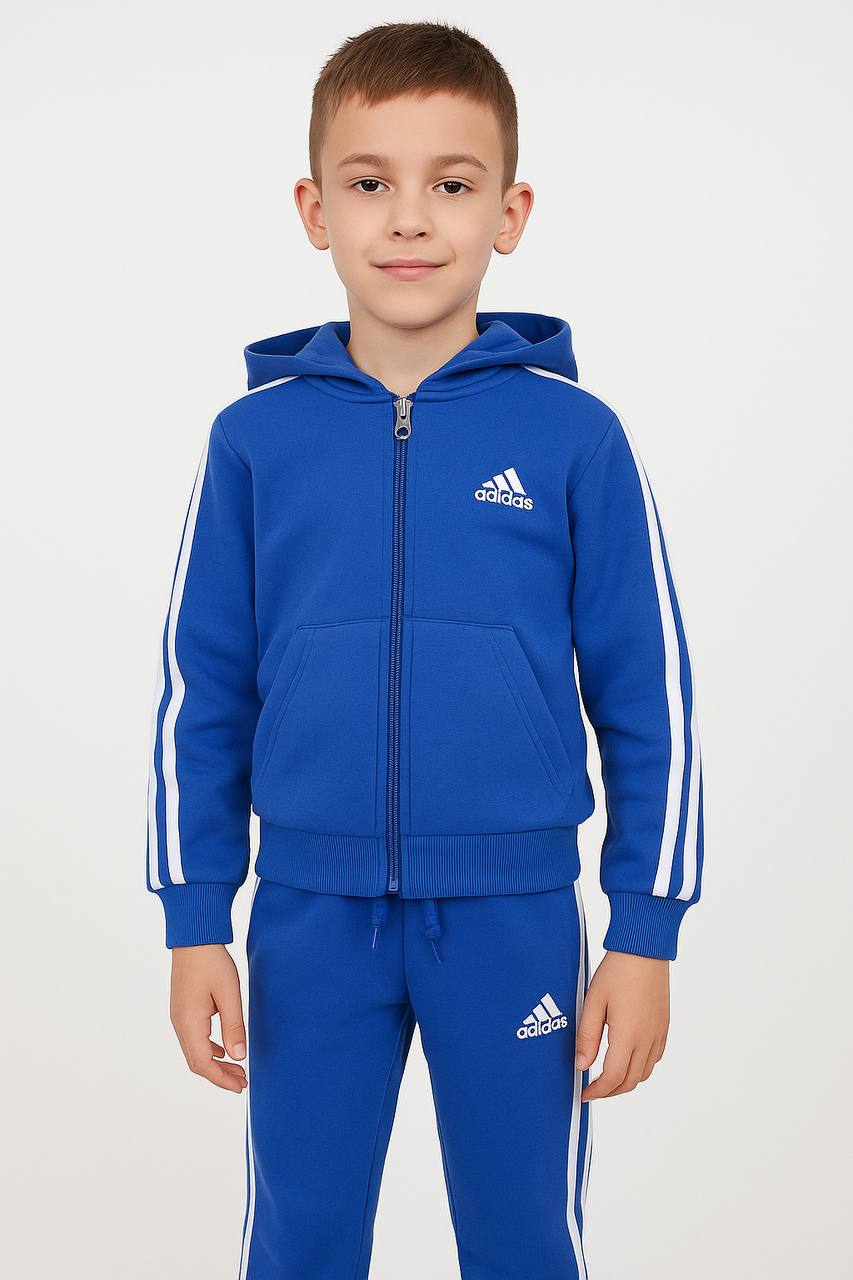 Adidas Fermuarlı Büyük Takım - Mavi