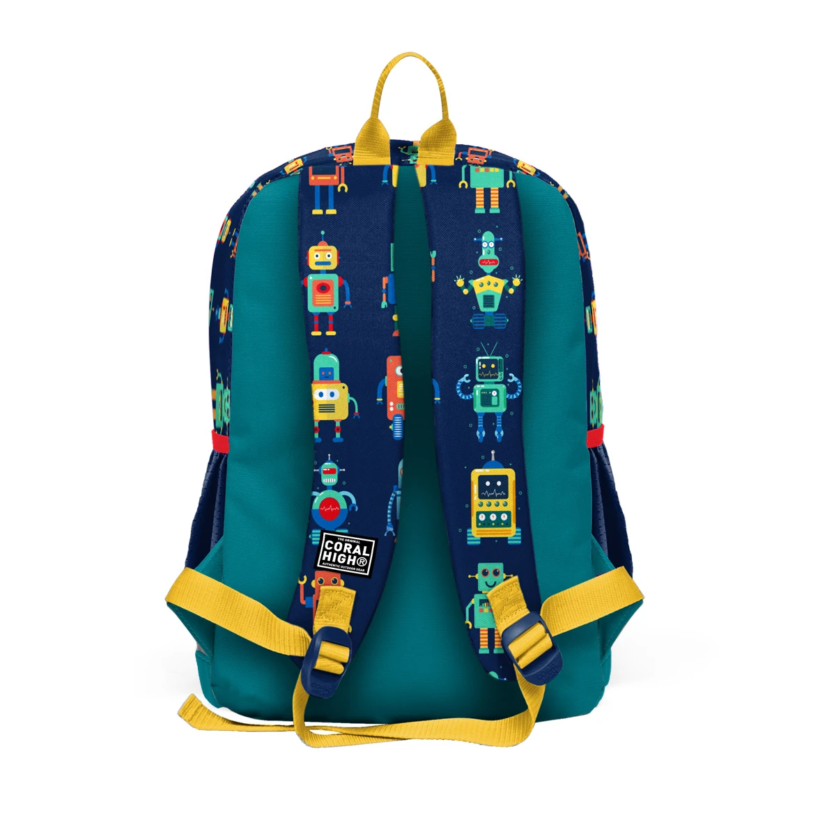 Coral High Kids Lacivert Çivit Robot Desenli 3’lü Okul Çanta Seti