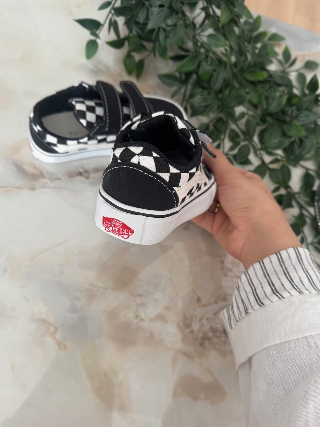 Damalı Keten Vans Ayakkabı