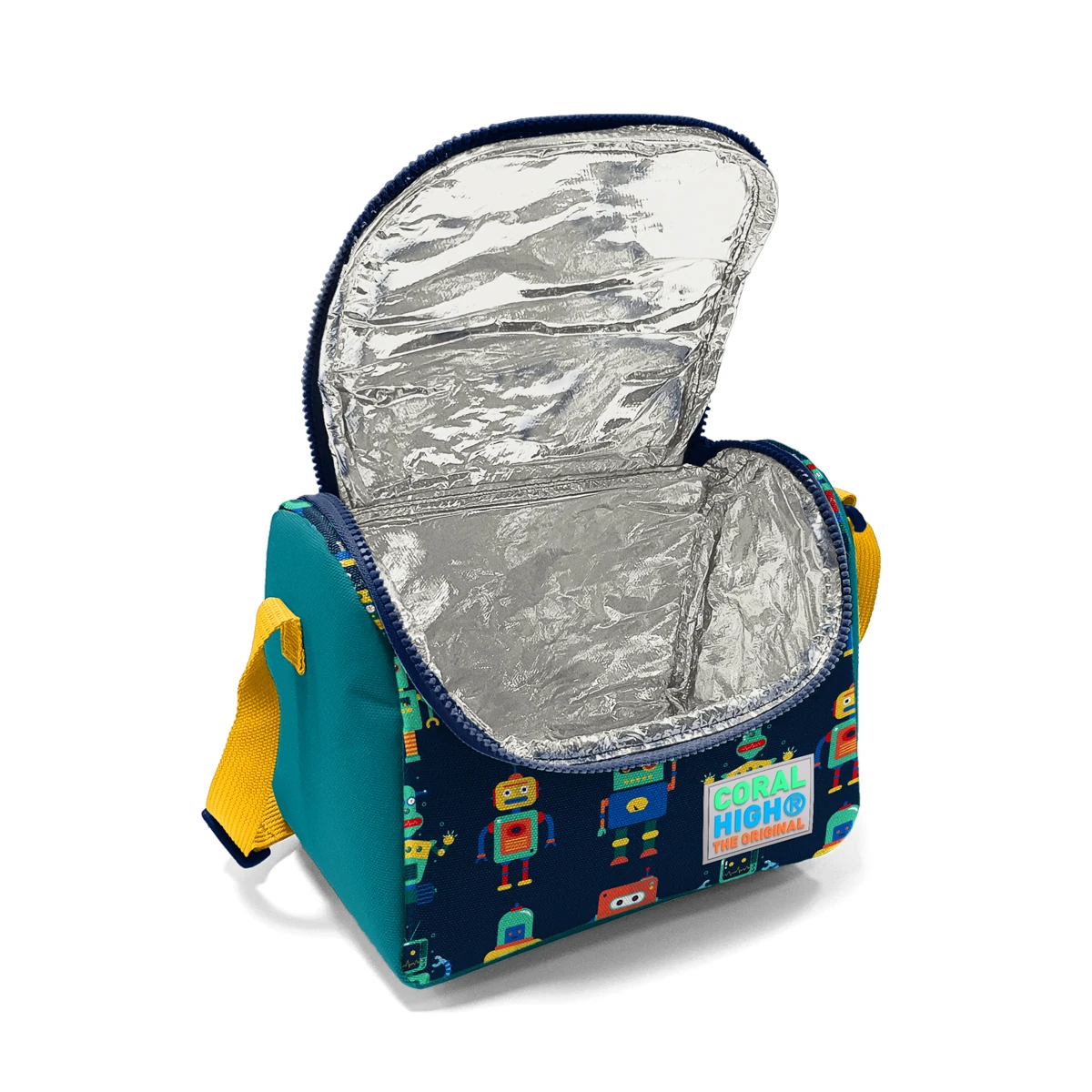 Coral High Kids Lacivert Çivit Robot Desenli 3’lü Okul Çanta Seti