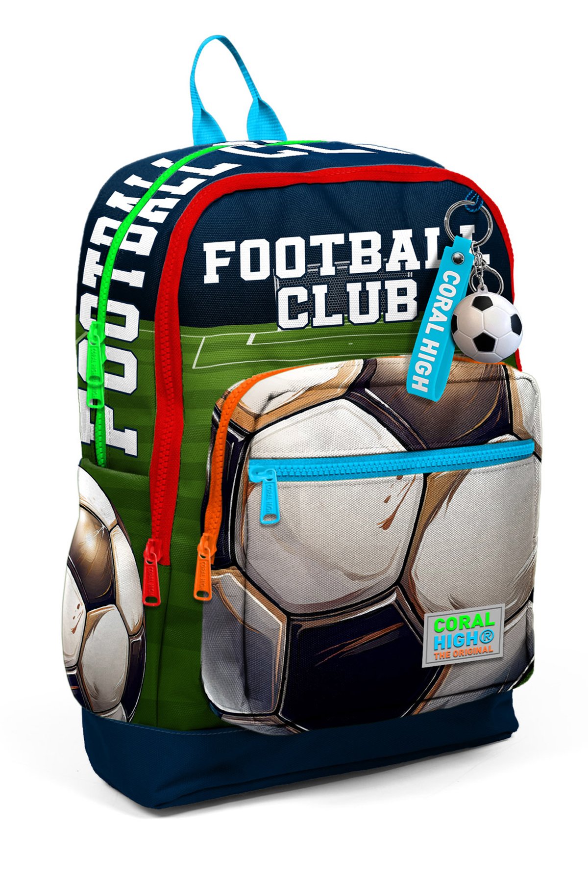Coral High Kids Lacivert Futbol Desenli 3’lü Okul Çanta Seti