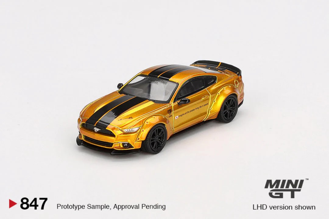  Mini GT 1/64 LB-WORKS FORD MUSTANG LB Gold MGT00847