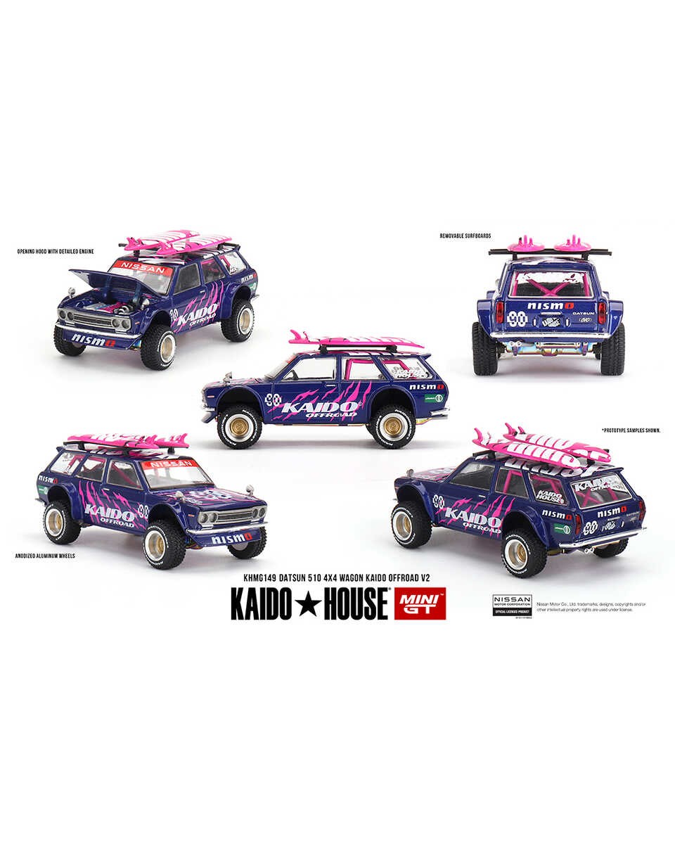 Mini GT 1/64 Datsun 510 4x4 Wagon Kaido Offroad V2 KHMG149