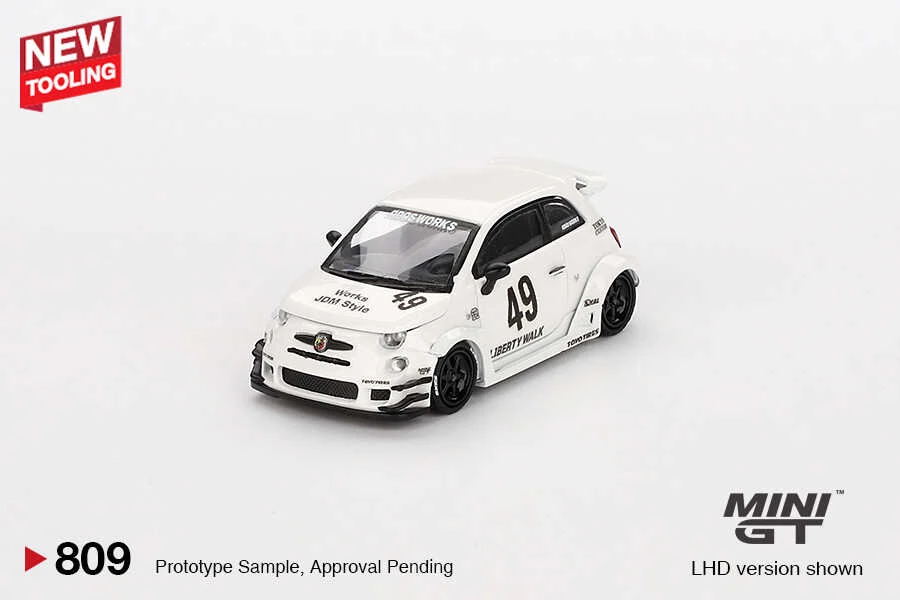 Mini GT 1/64 LB-WORKS x Abas Works ABARTH 595 Gara White MGT00809