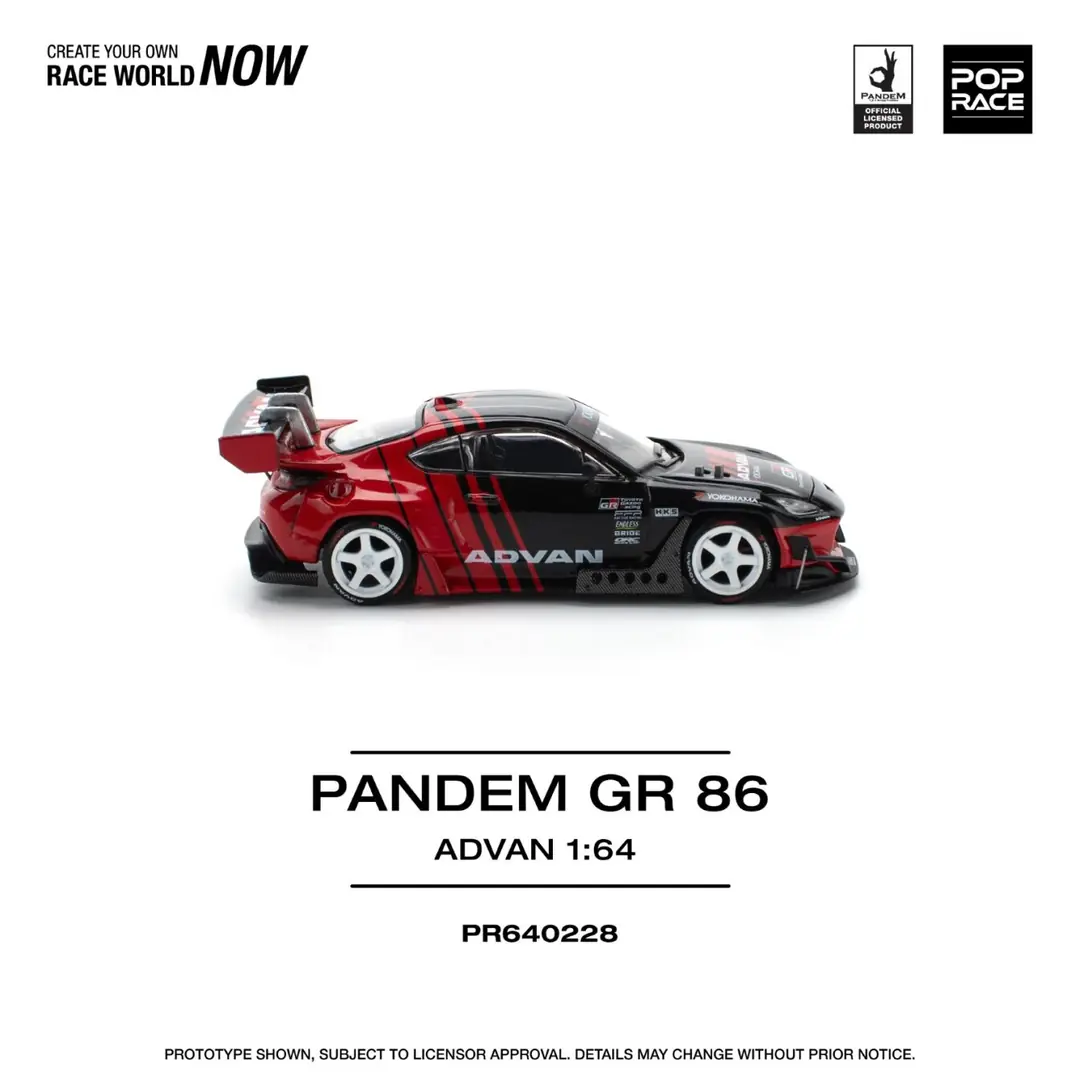 Pop Race 1/64 PANDEM GR86 – ADVAN PR640228
