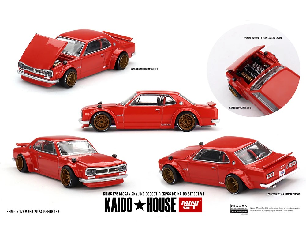 Mini GT 1/64 [KaidoHouse x MiniGT] Nissan Skyline 2000GT-R (KPGC10) Kaido Street V1 KHMG175