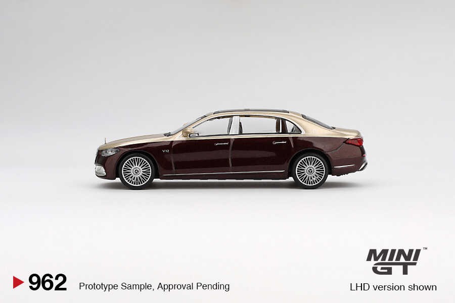 Mini GT 1/64 Mercedes-Maybach S680 Gold / Dark Red Metallic MGT00962