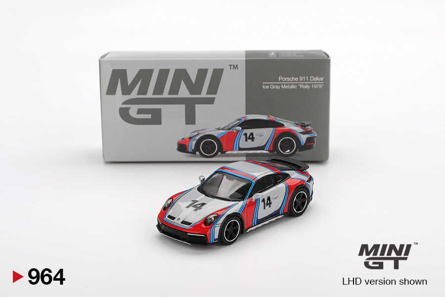 Mini GT 1/64 Porsche 911 Dakar Ice Grey Metallic "Rally 1978" MGT00964
