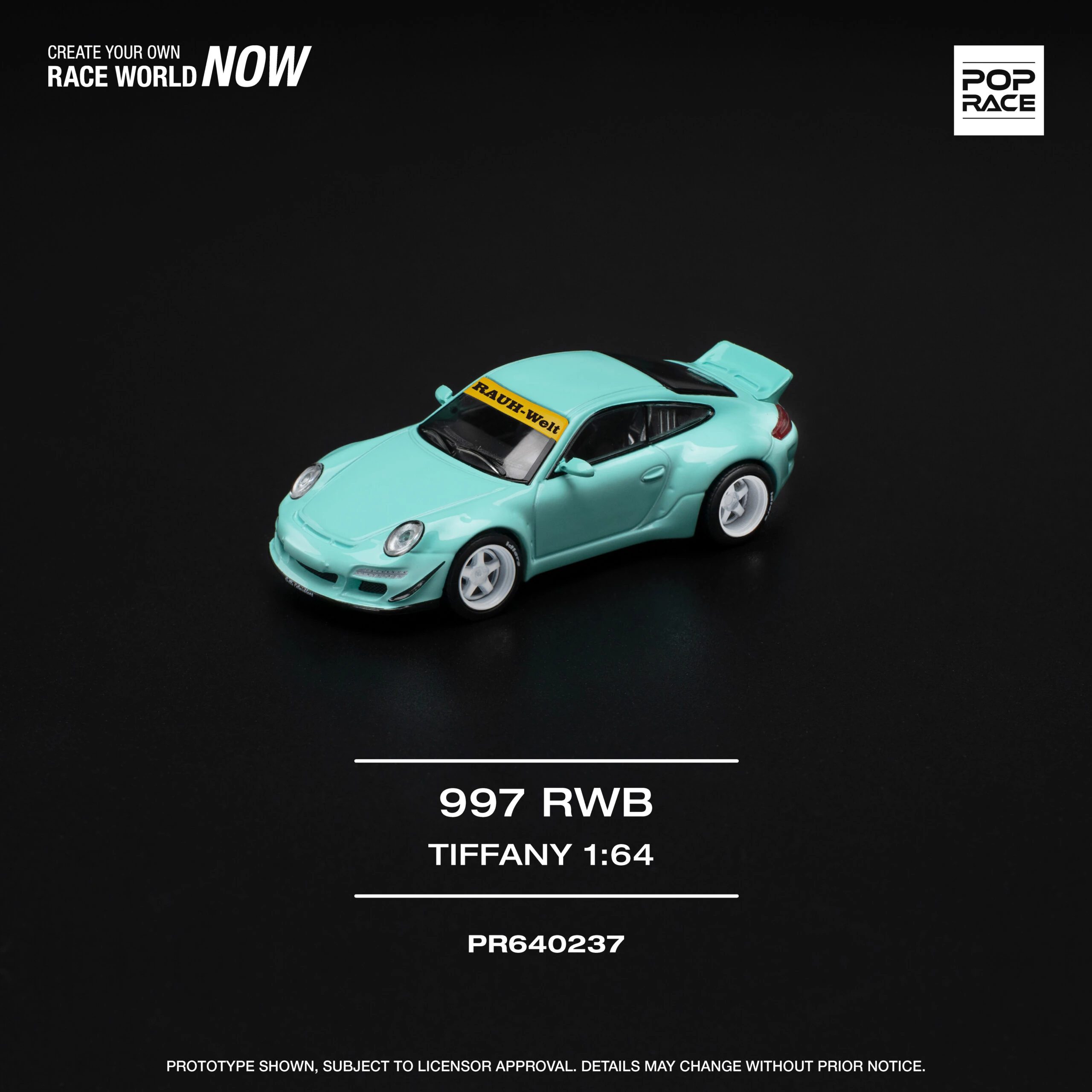 Pop Race 1/64 RWB 997 TIFFANY BLUE PR640237