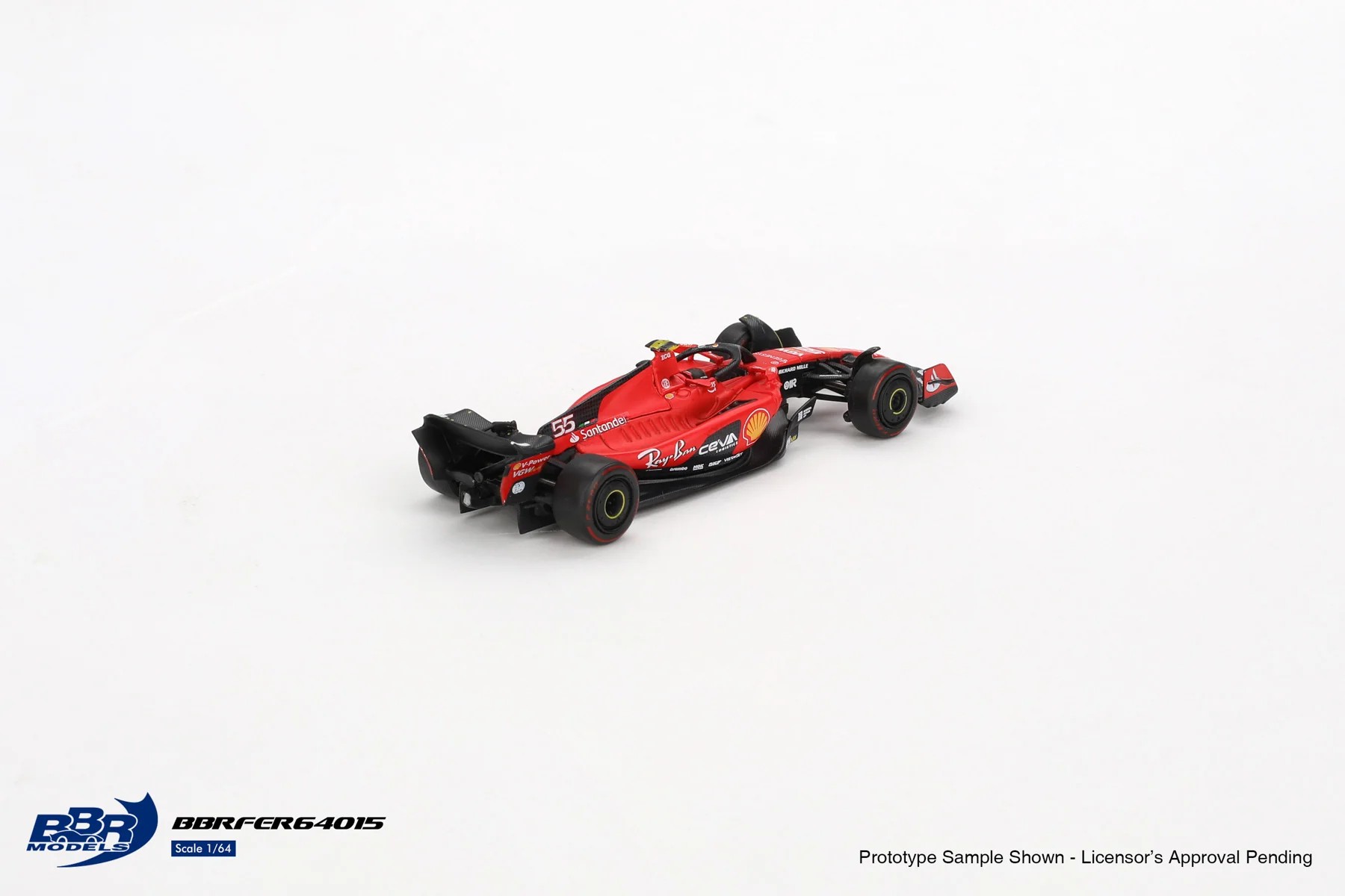 (ÖN SATIŞ) Mini GT 1/64 BBR: 1/64 Ferrari SF-23 Bahrain GP 2023 C. Sainz BBRFER64015