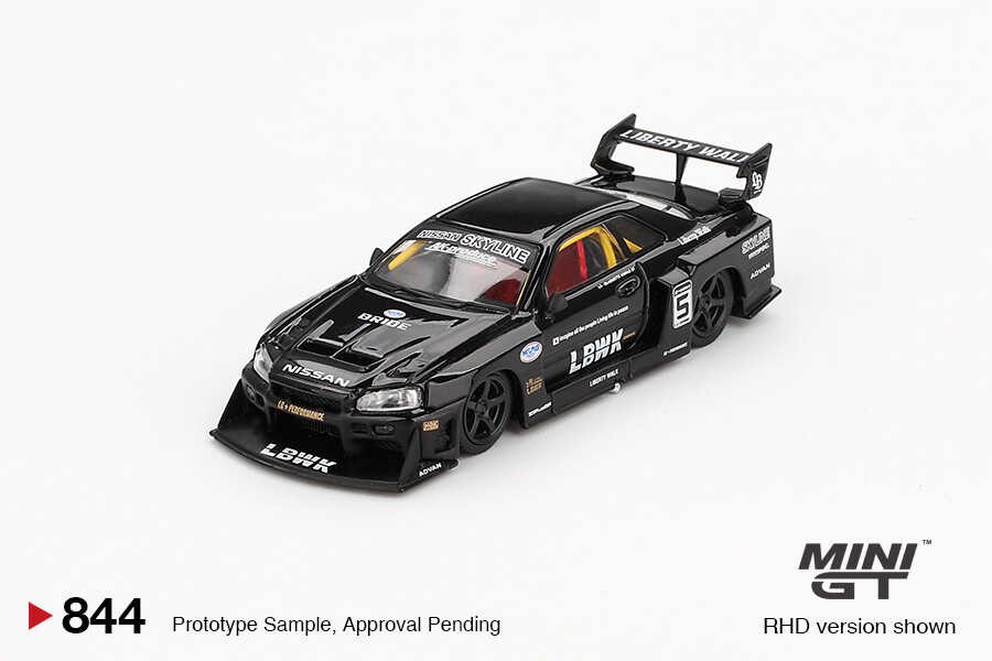  Mini GT 1/64 Nissan LB-ER34 Super Silhouette SKYLINE Black MGT00844