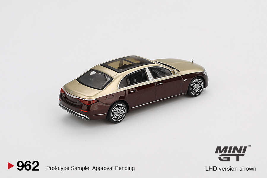 Mini GT 1/64 Mercedes-Maybach S680 Gold / Dark Red Metallic MGT00962
