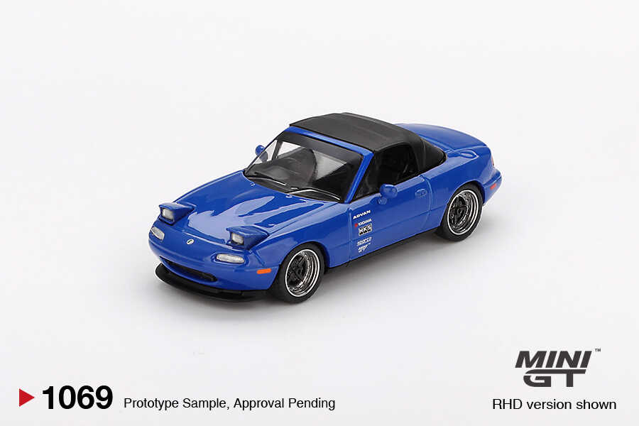  Mini GT 1/64 Mazda Miata MX-5 (NA) Tuned Version Dark Blue MGT01069