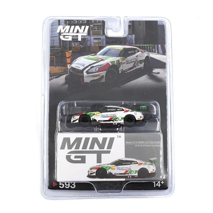 Mini GT 593 Nissan GT-R NISMO GT3 #23 KCMG 2018 FIA GT World Cup Macau 1/64