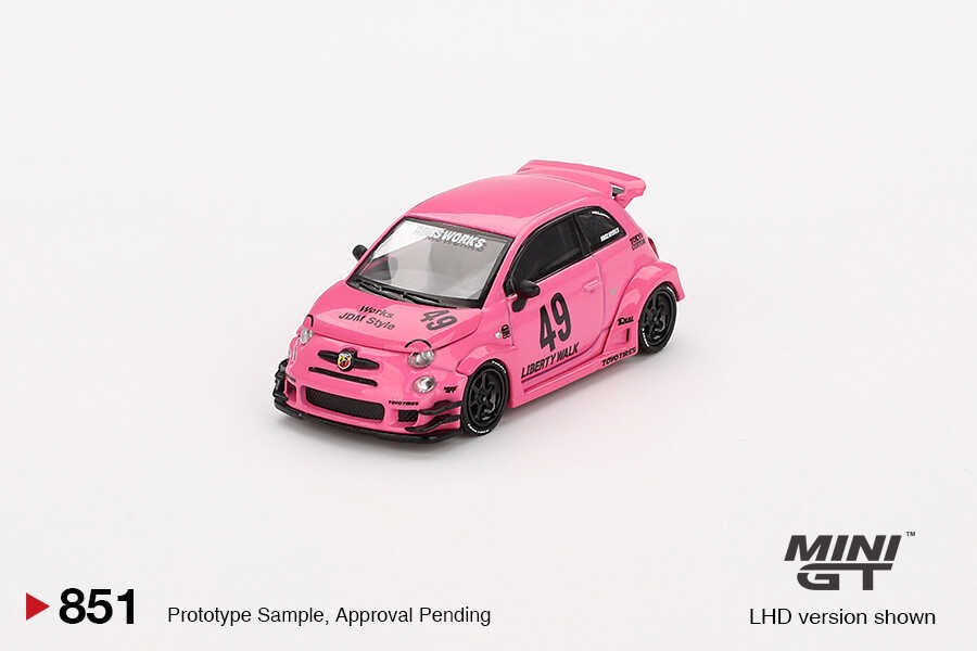 Mini GT 1/64 ABARTH 595 LB-WORKS x Abas Works Pink MGT00851