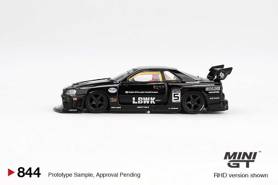  Mini GT 1/64 Nissan LB-ER34 Super Silhouette SKYLINE Black MGT00844