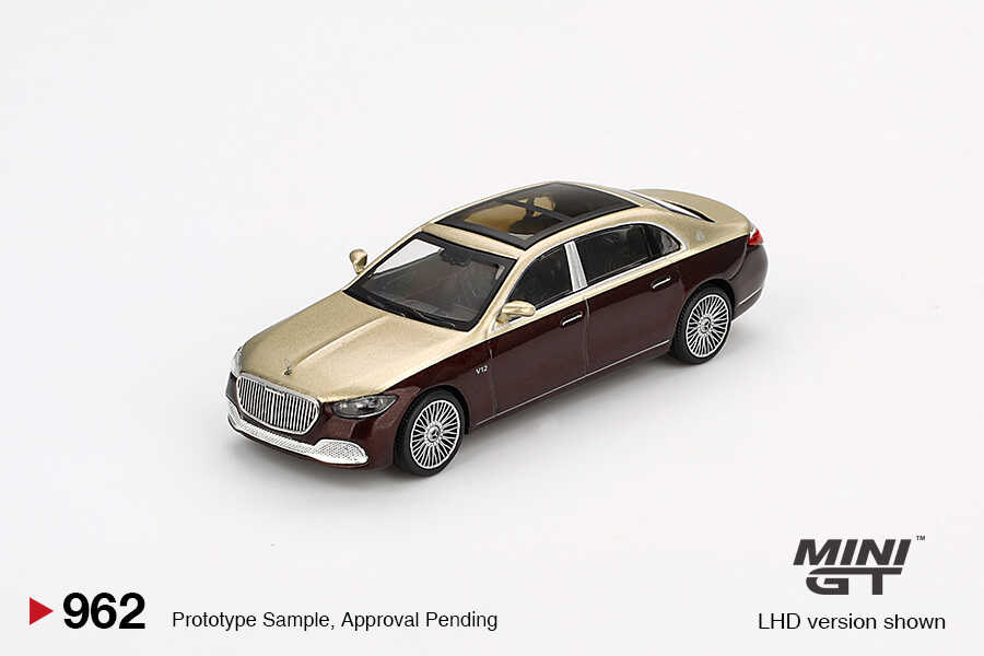 Mini GT 1/64 Mercedes-Maybach S680 Gold / Dark Red Metallic MGT00962
