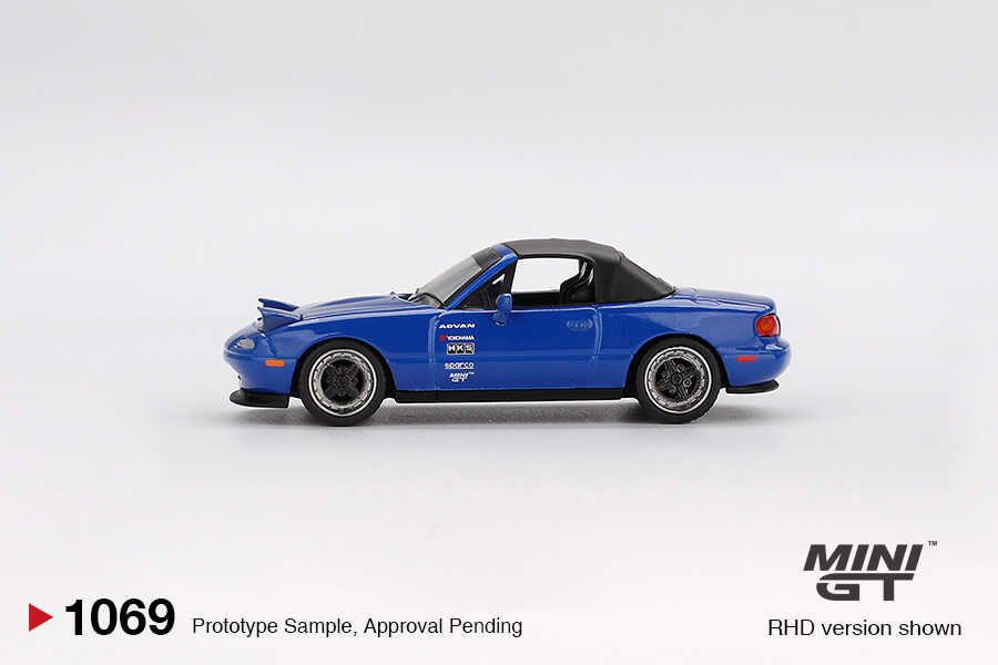  Mini GT 1/64 Mazda Miata MX-5 (NA) Tuned Version Dark Blue MGT01069