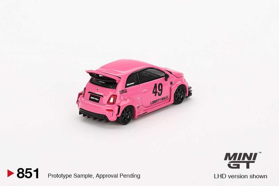 Mini GT 1/64 ABARTH 595 LB-WORKS x Abas Works Pink MGT00851