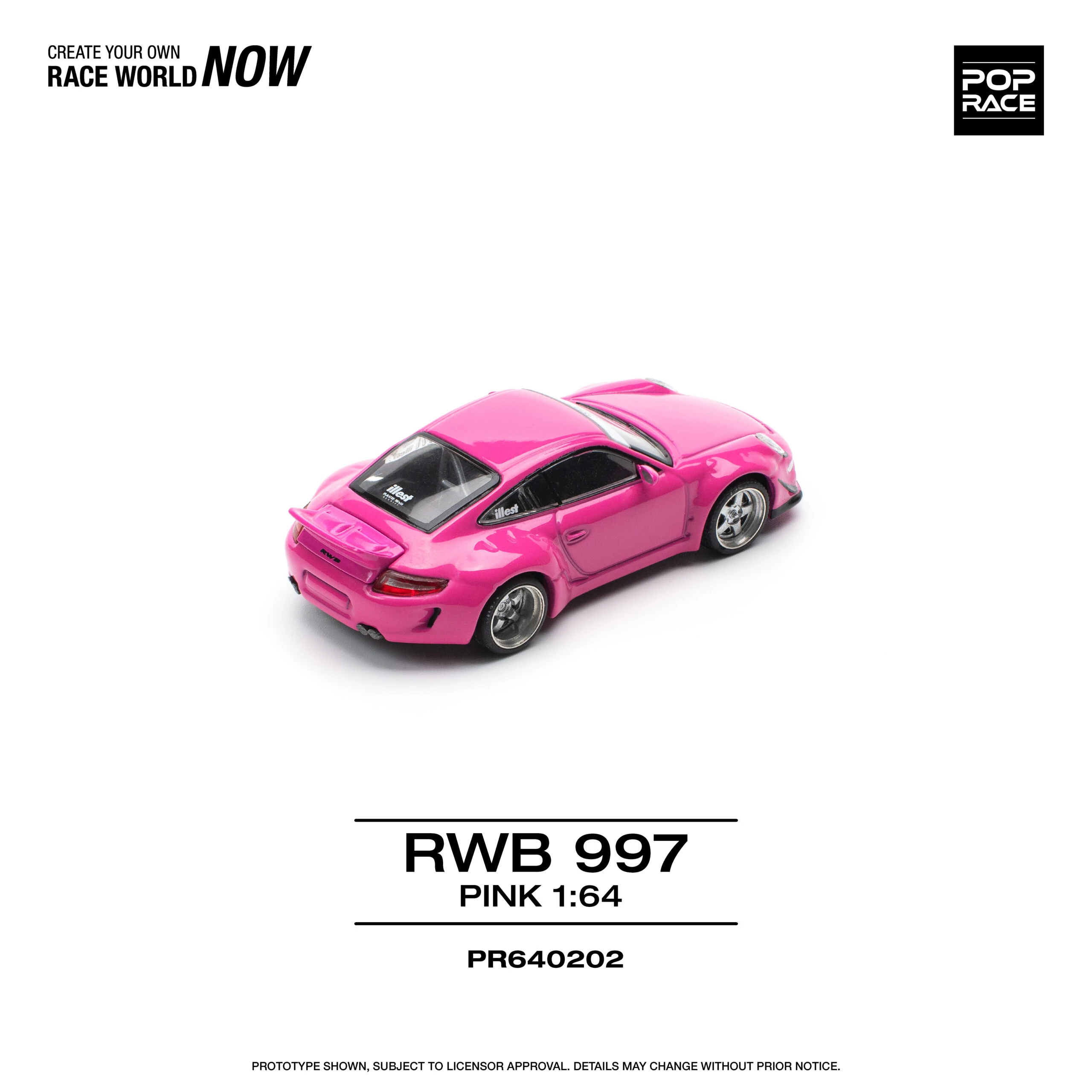 Pop Race 1/64 RWB 997 – PINK PR640202
