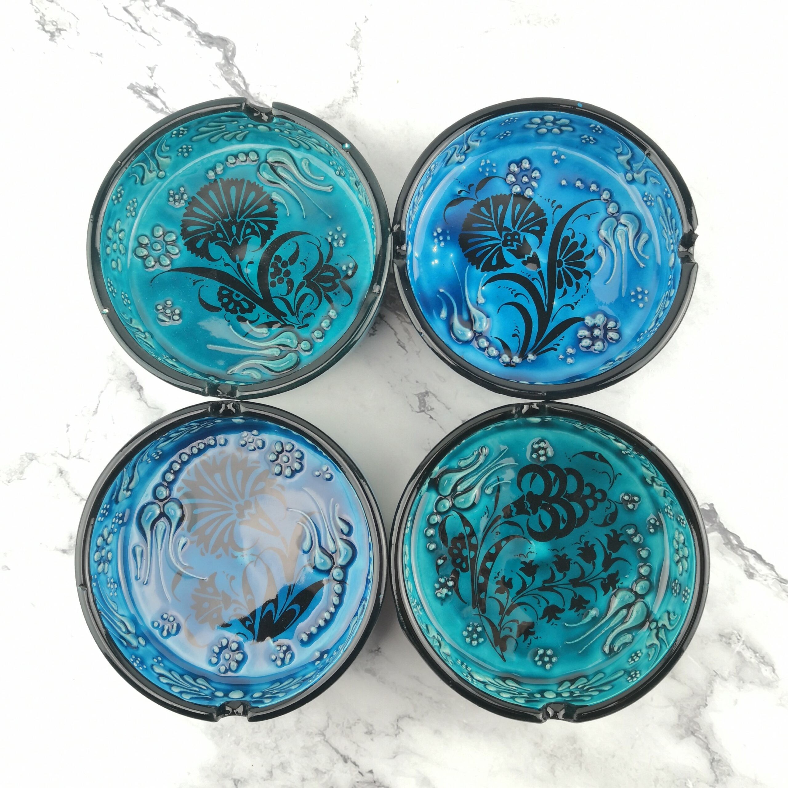 Hand-Painted Ceramic Ashtrays – Perfect for Cigarettes, Guests, and Elegant Decor