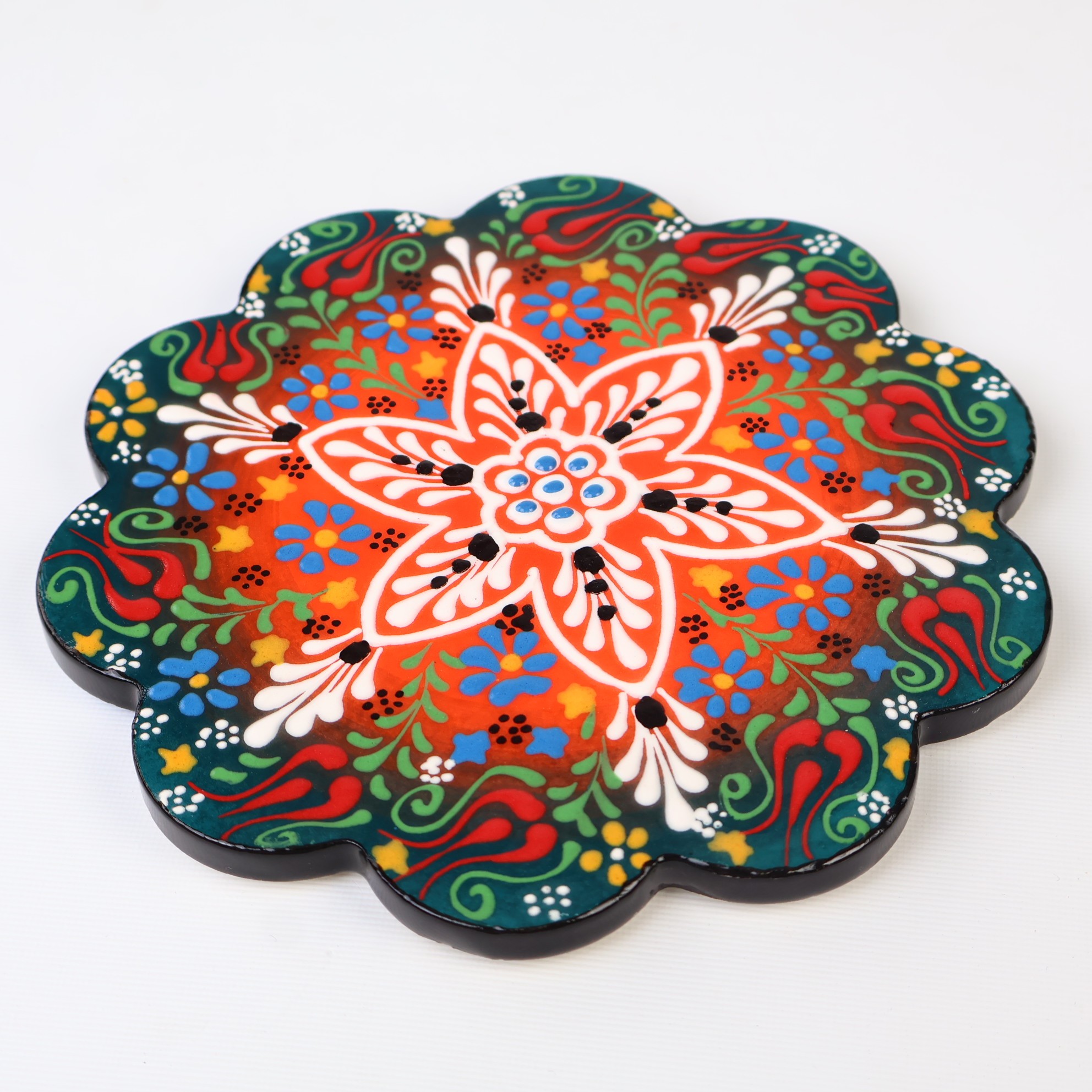 Ceramic Relief Flower Patterned Trivets for Hot Meals | Zeem Ceramic