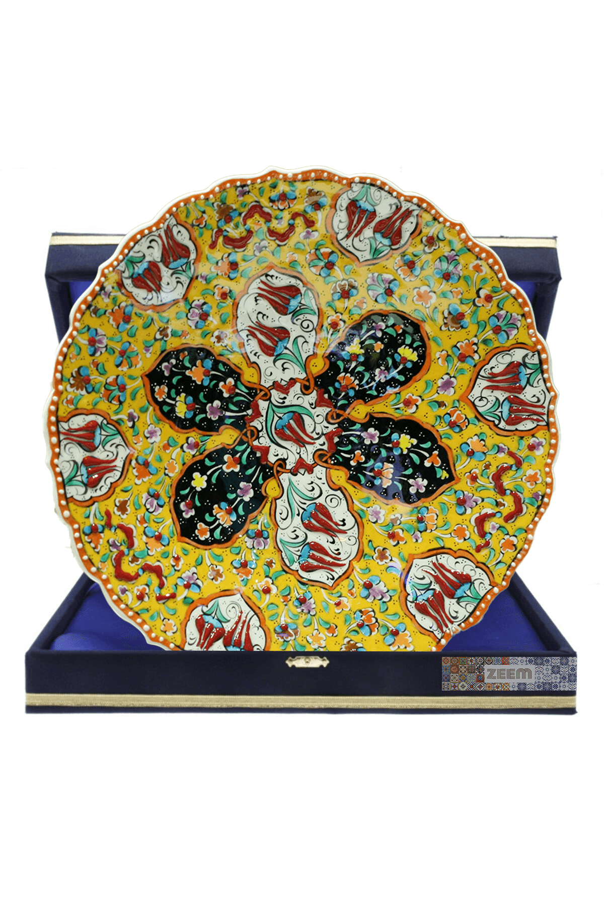 Hand-Painted Turkish Ceramic Dinner Plates - Perfect for Dining and Decor