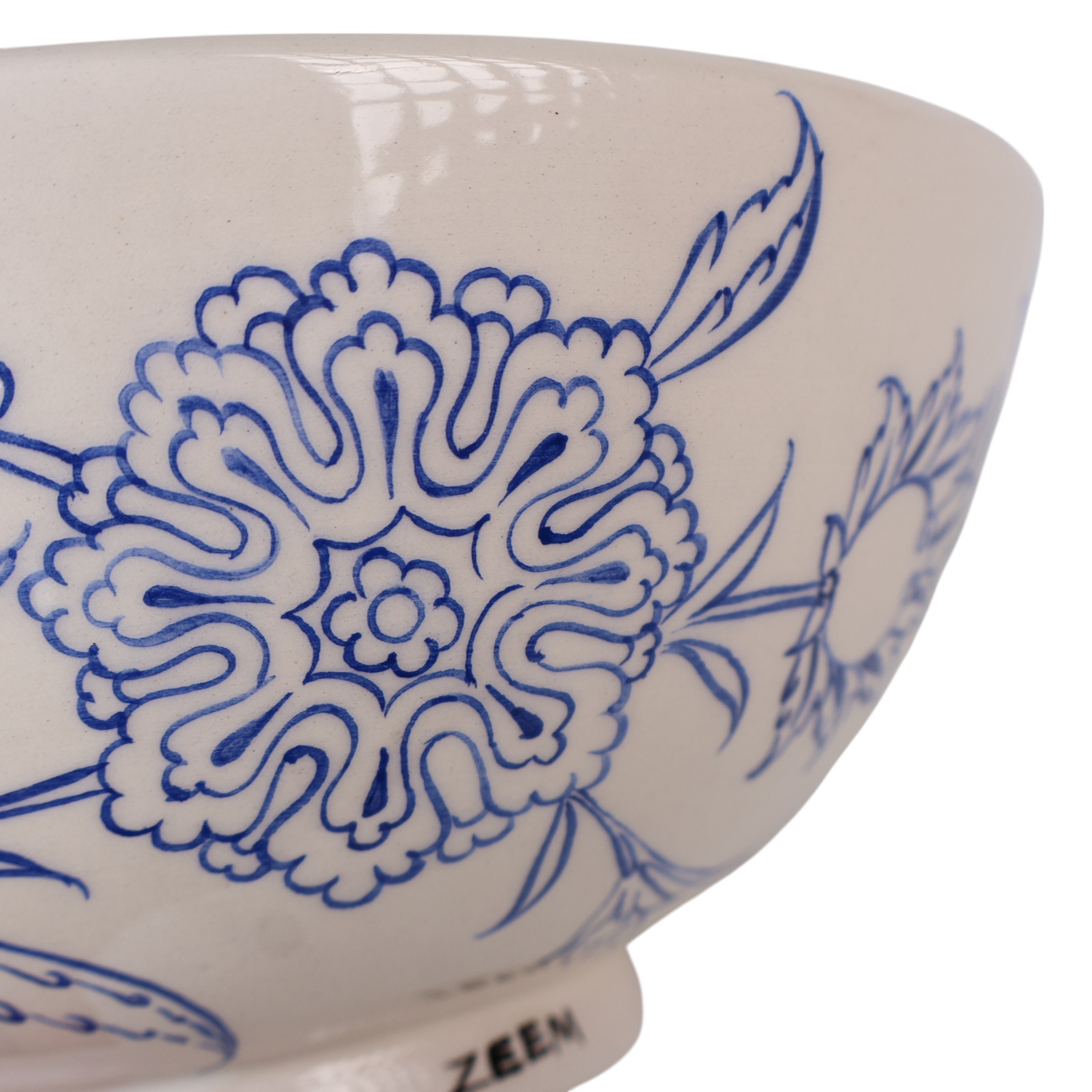 Handmade Blue Floral Ceramic Sink – Ottoman Art Inspired Basin – Zeem Ceramic