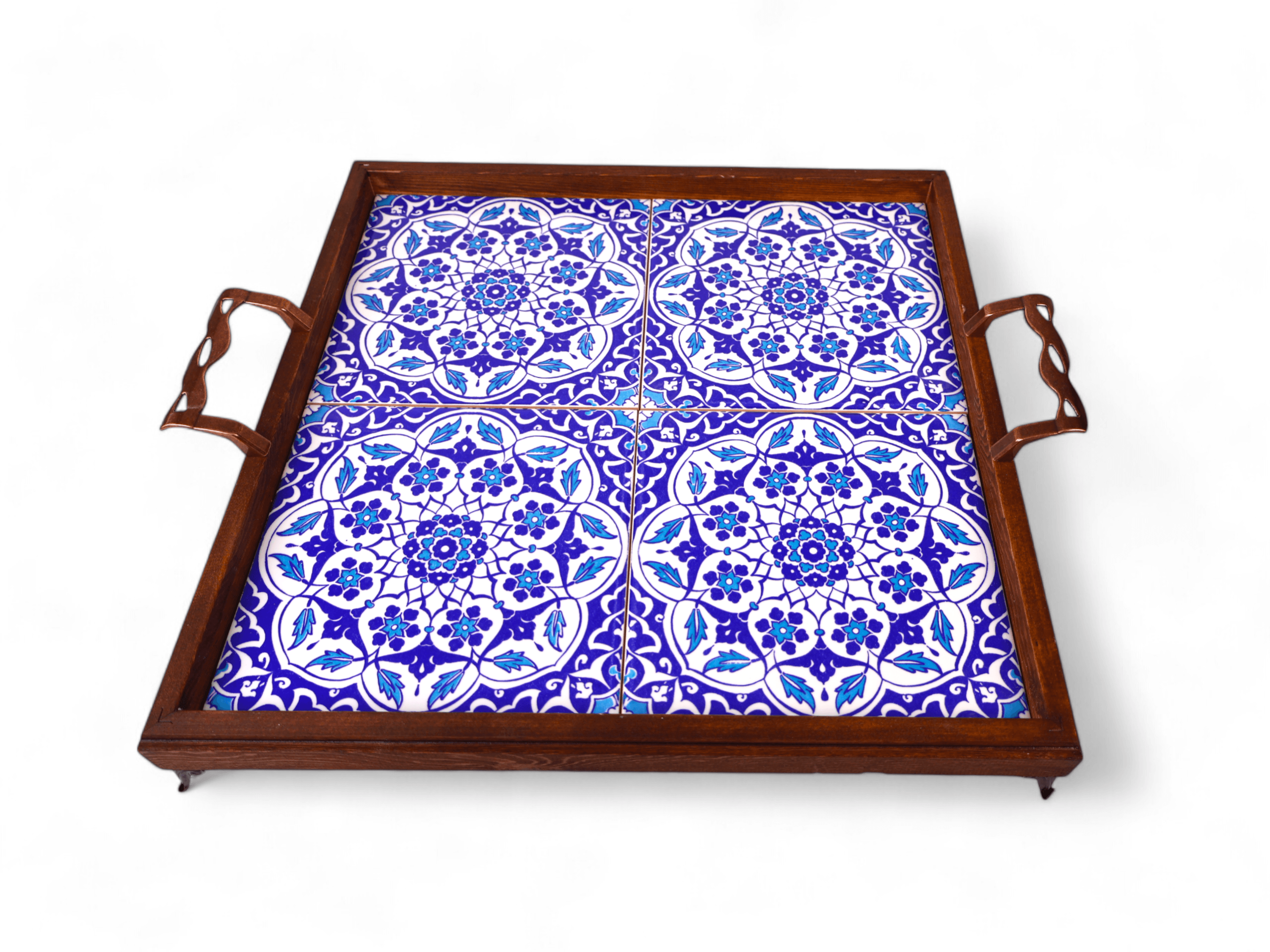 Decorative Wooden Charcuterie Board | Mediterranean & Turkish Tile Inspired Design