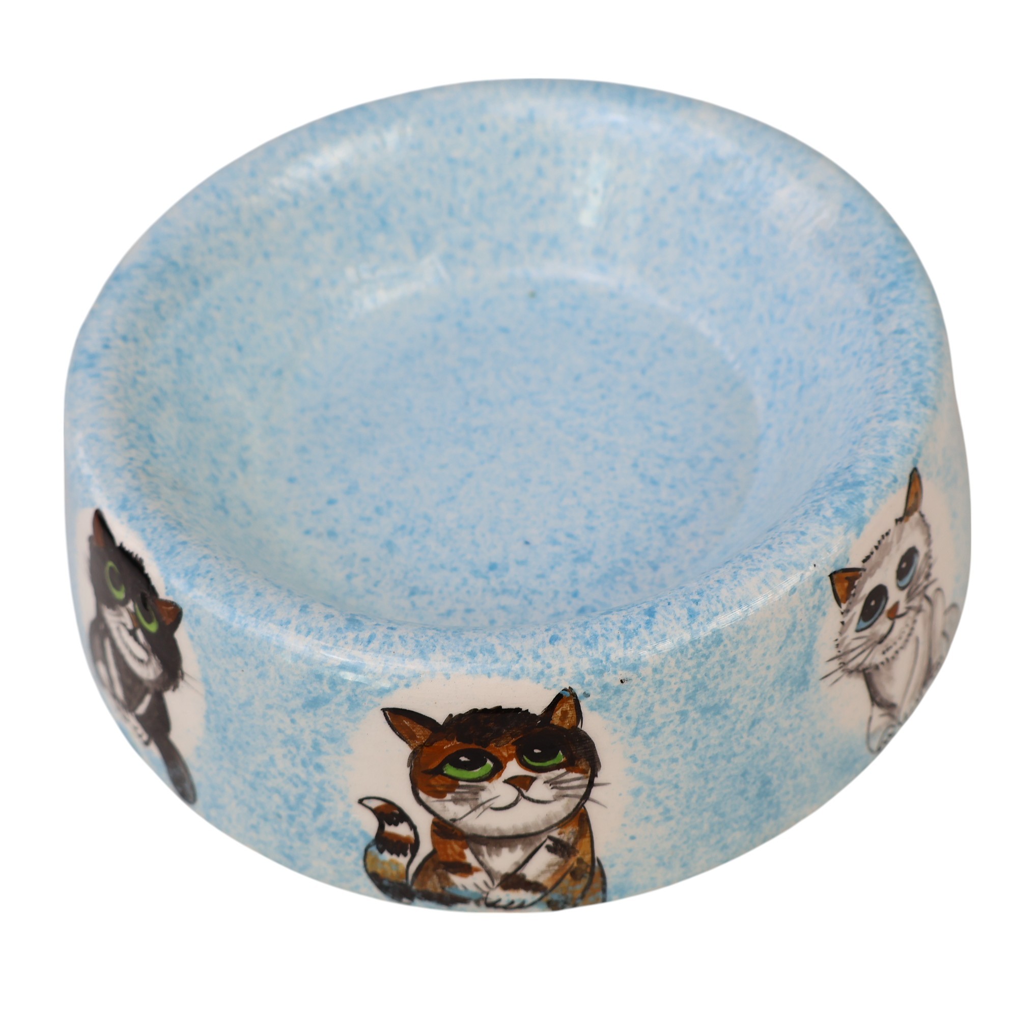🐶🐱 Hand-Painted Ceramic Pet Bowl – Dog & Cat Design – 600 ml (20.3 fl oz) - Cat