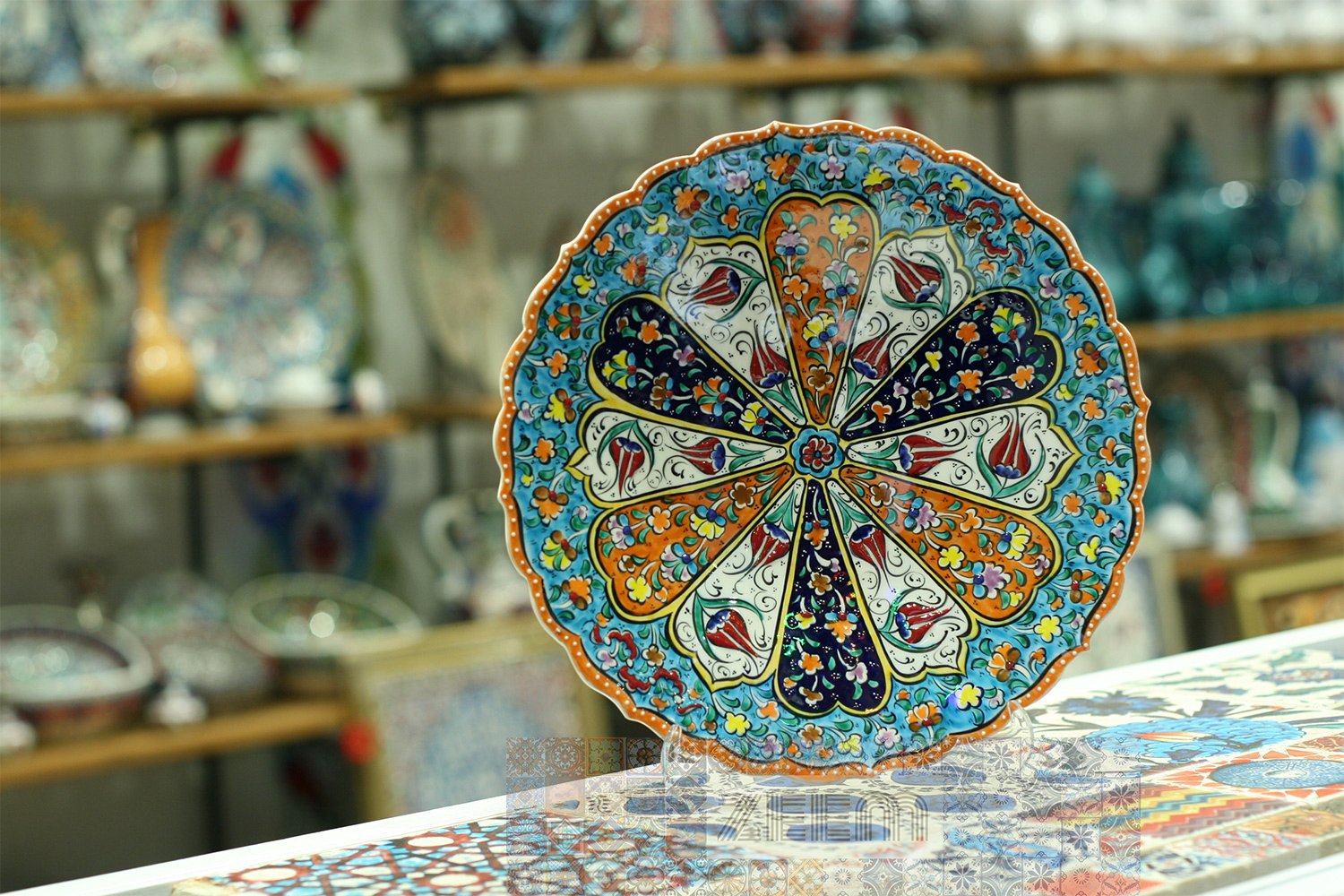 Hand-Painted Turkish Ceramic Dinner Plates - Perfect for Dining and Decor