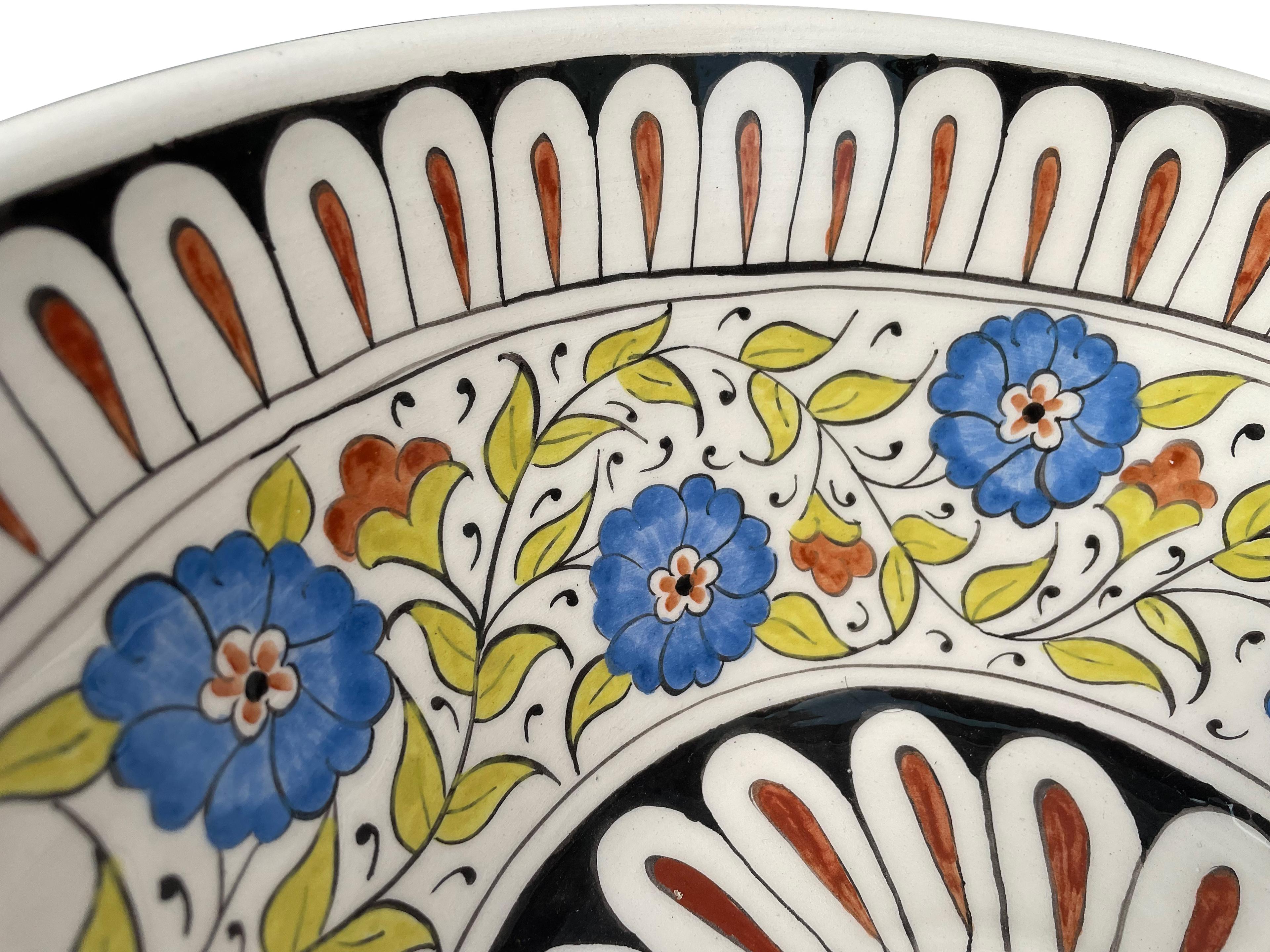 Hand Painted Bathroom Ceramic Vessel Sink Countertop - Multicolor Flowers