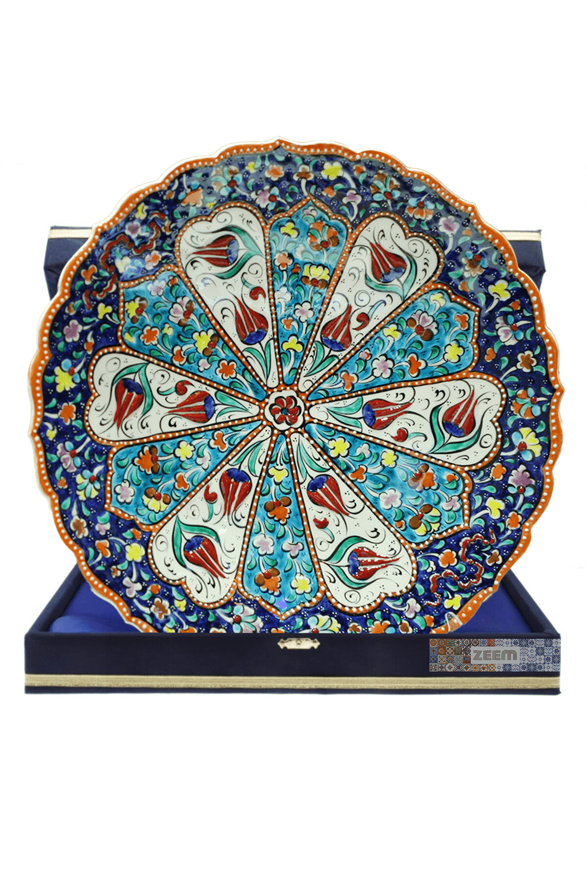 Hand-Painted Turkish Ceramic Dinner Plates - Perfect for Dining and Decor