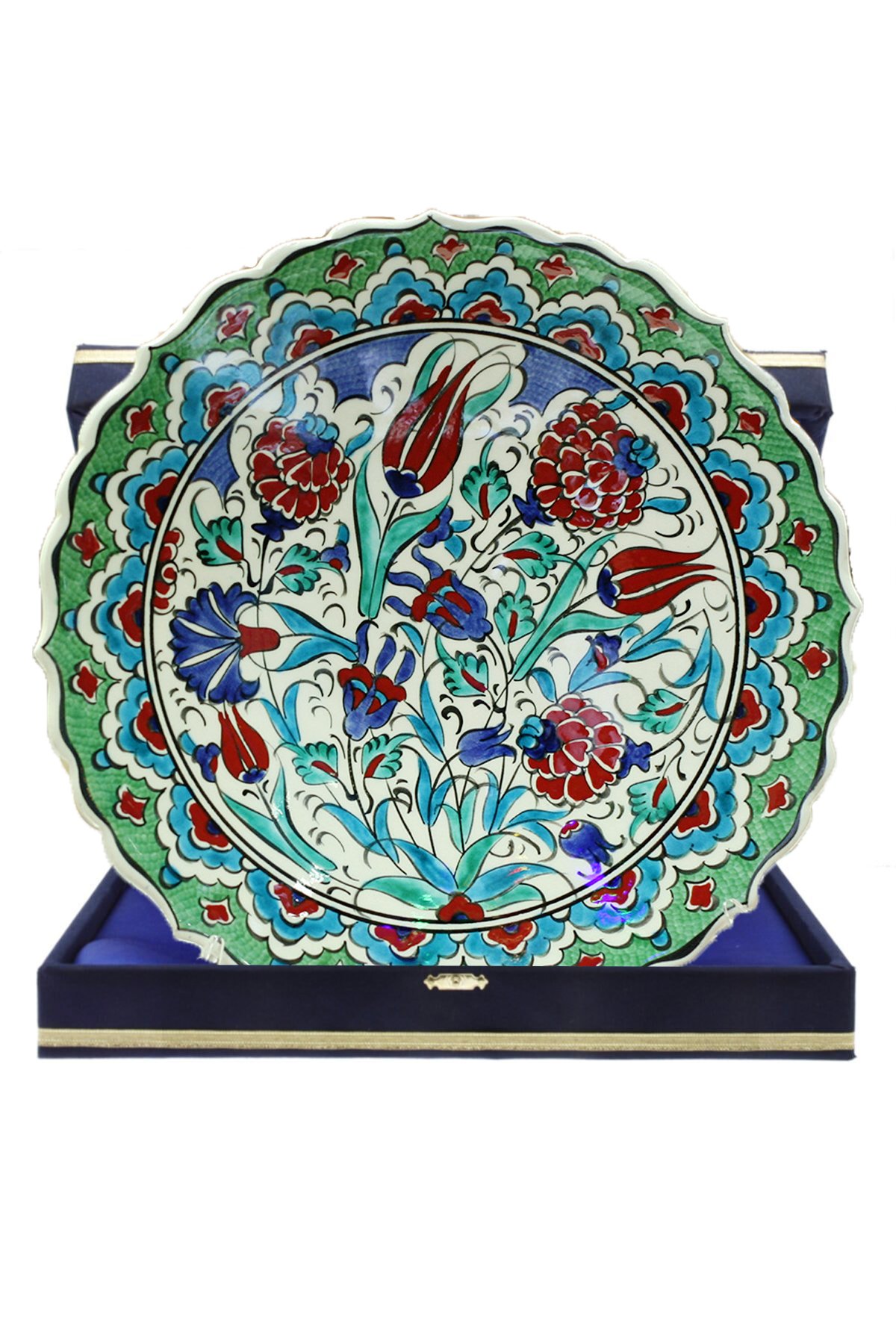 Hand-Painted Turkish Ceramic Dinner Plates - Perfect for Dining and Decor