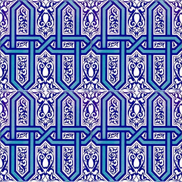 Unique Ceramic Turkish Ceramic Tile - Handcrafted Floor Tile with Floral Pattern - 8 in [20Cm]