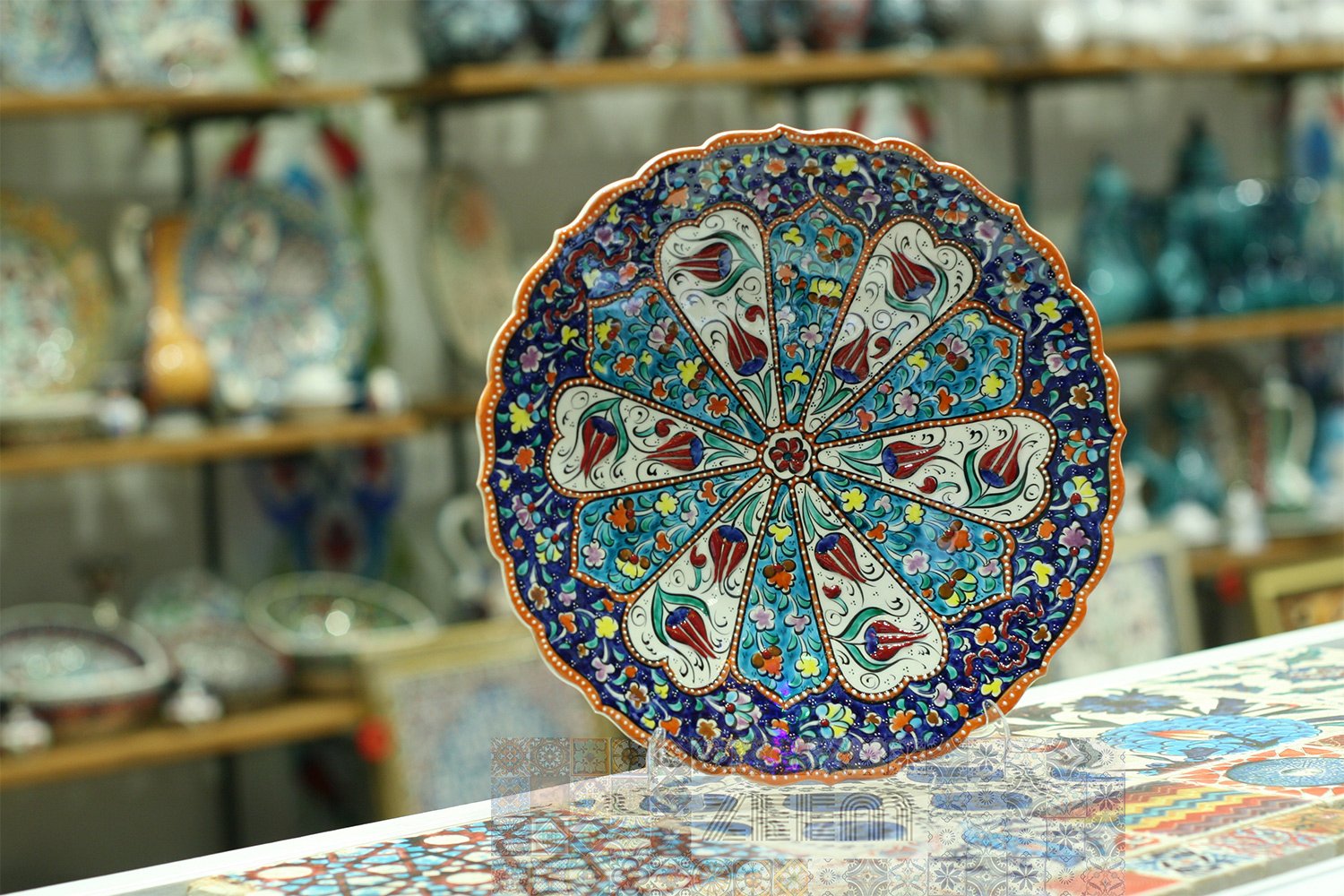 Hand-Painted Turkish Ceramic Dinner Plates - Perfect for Dining and Decor